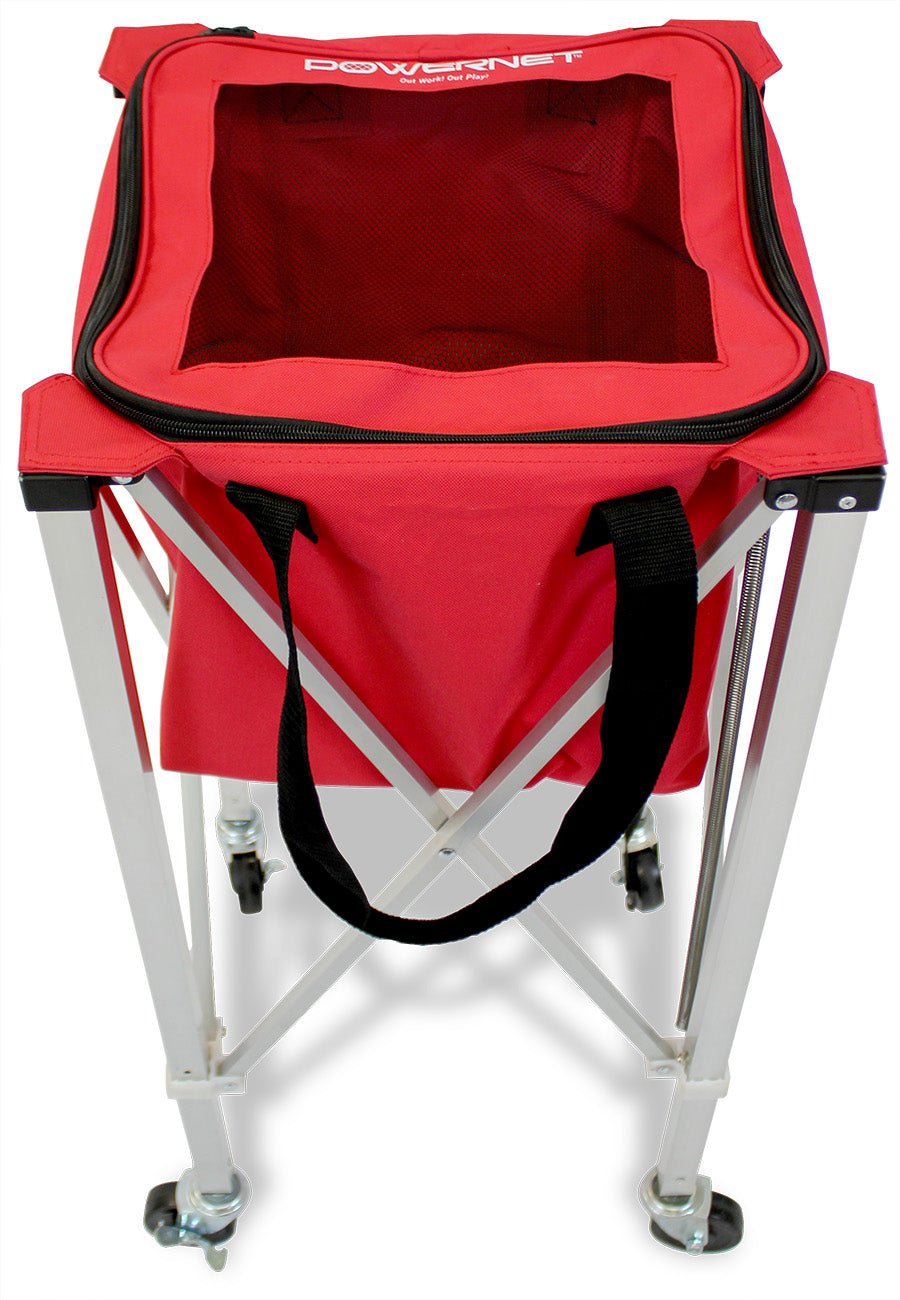 PowerNet Wheeled Ball Caddy Cart for Baseball Softball and Tennis - Maximum Velocity Sports