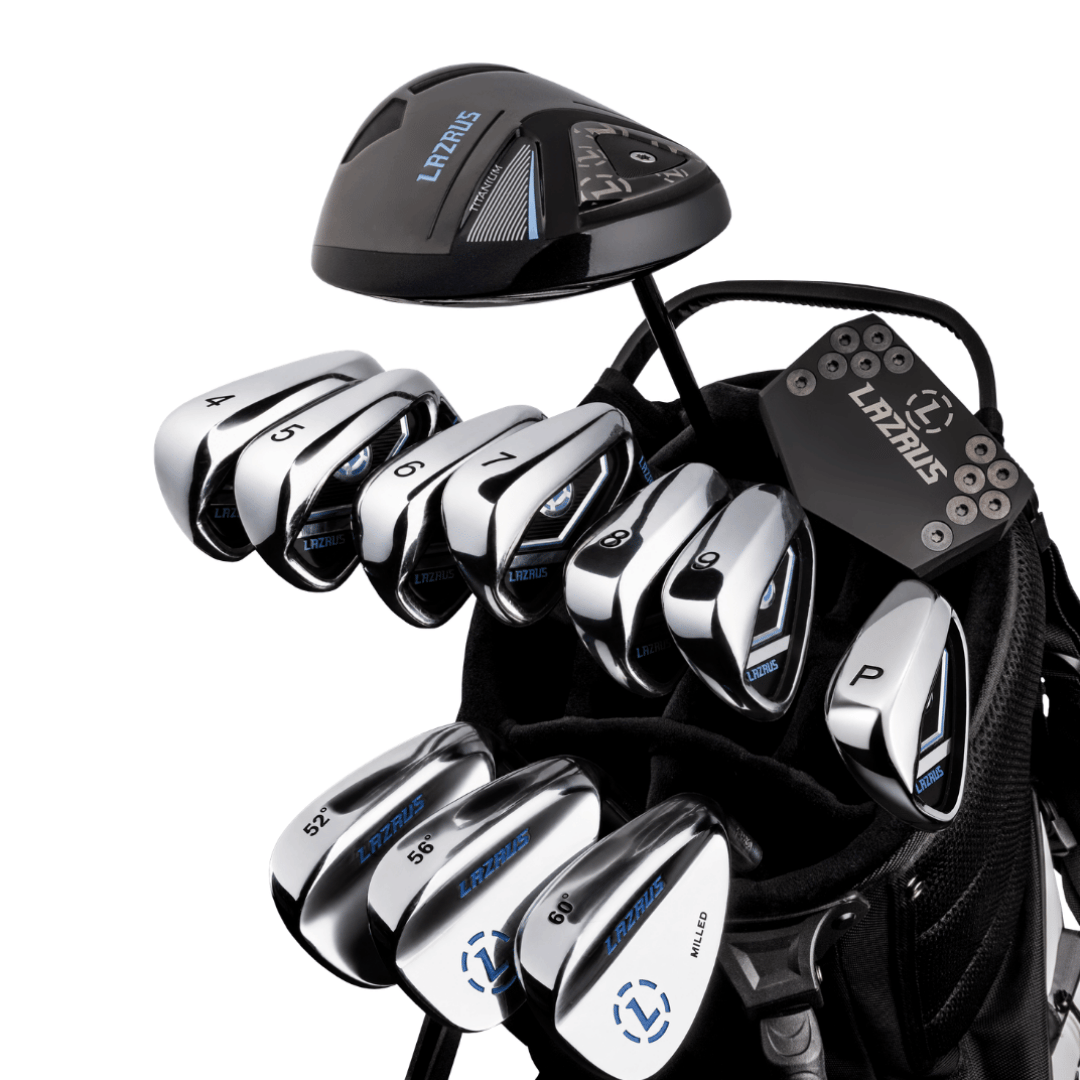 Lazrus Golf 13 pc Set - LAZ2 Driver, 3 Wedges Set, Irons (4-PW), Putter & Bag (optional)