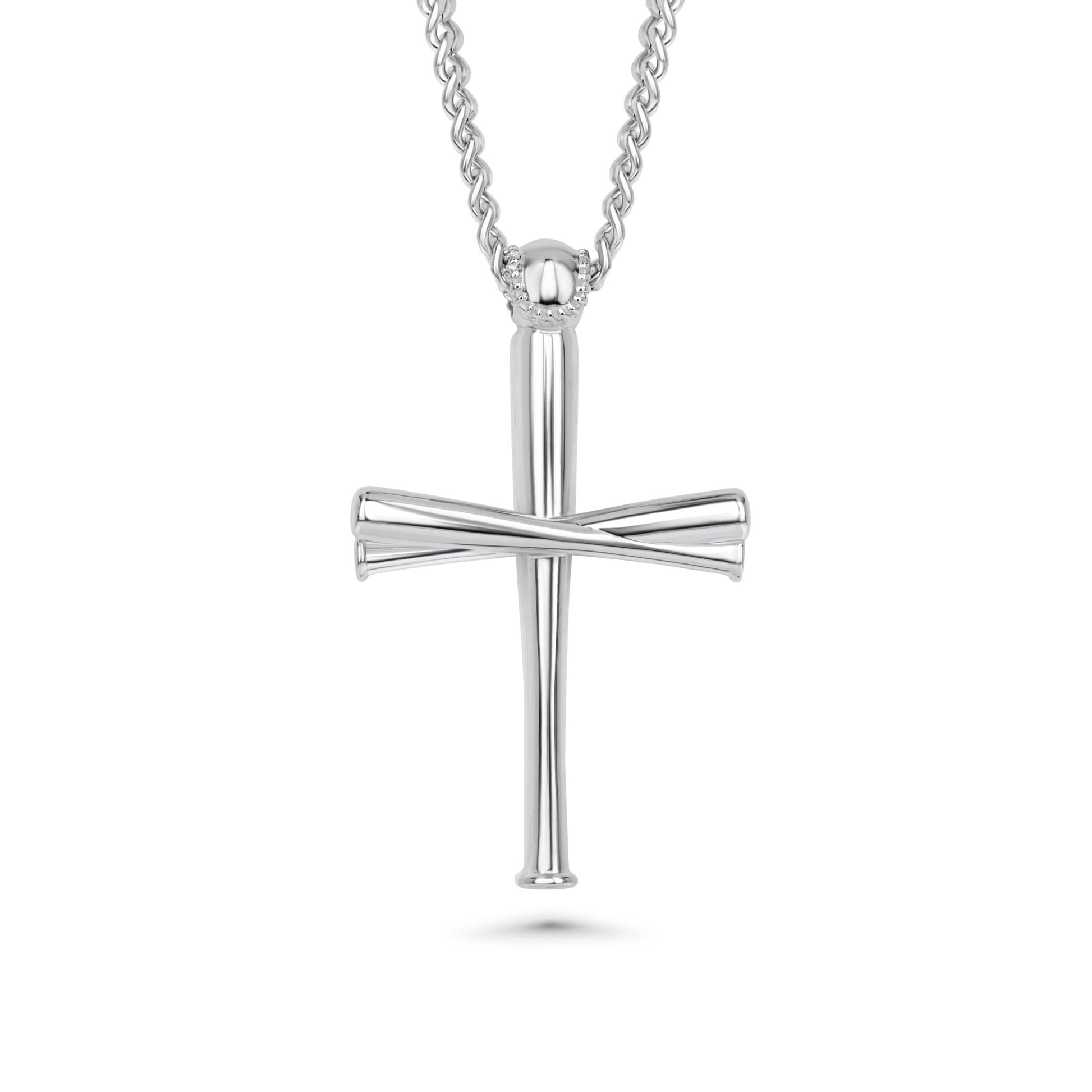 2.0 Baseball Bat Cross Necklace - Maximum Velocity Sports