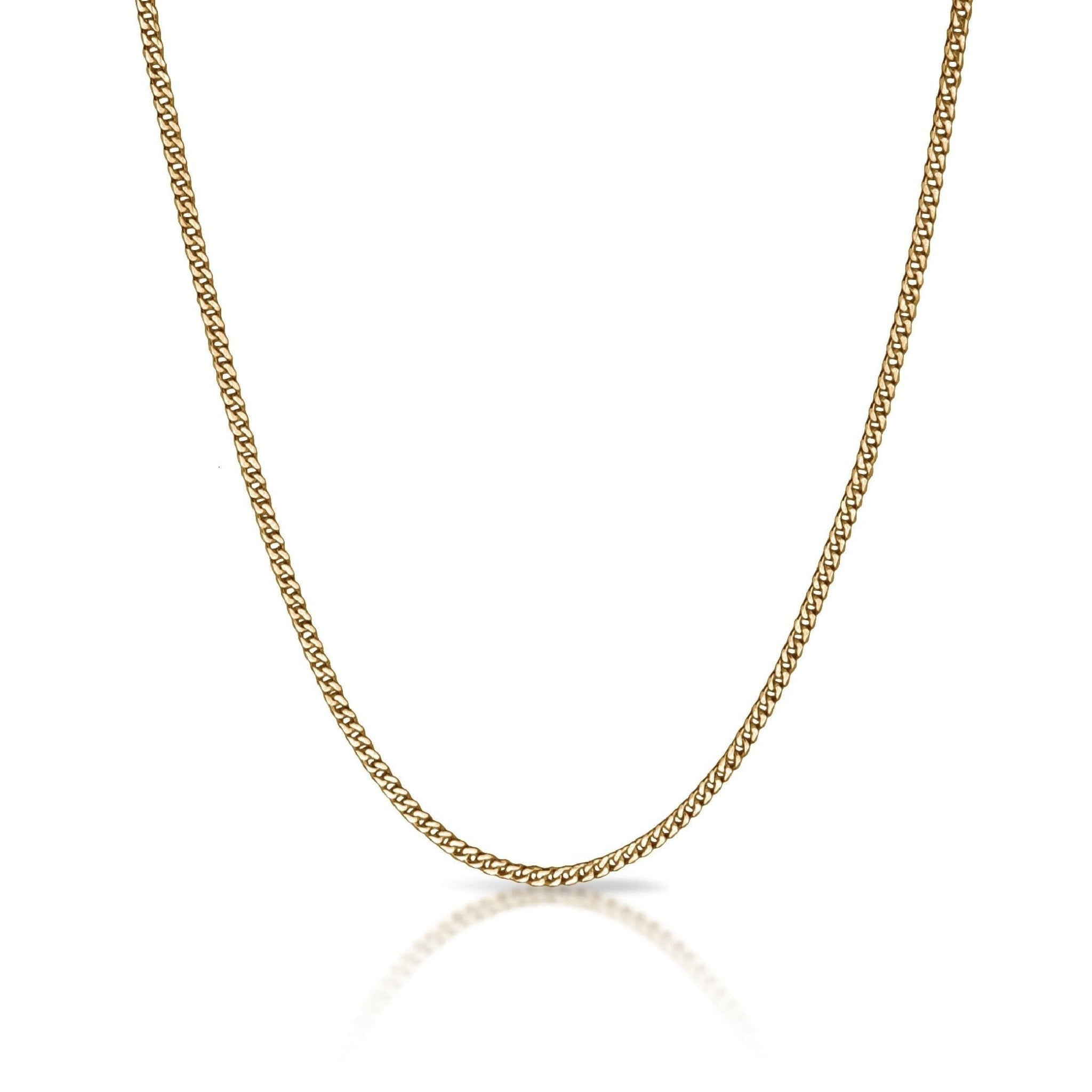 3mm Cuban Link Chain Necklace - 14K Gold Plated Stainless Steel - Maximum Velocity Sports