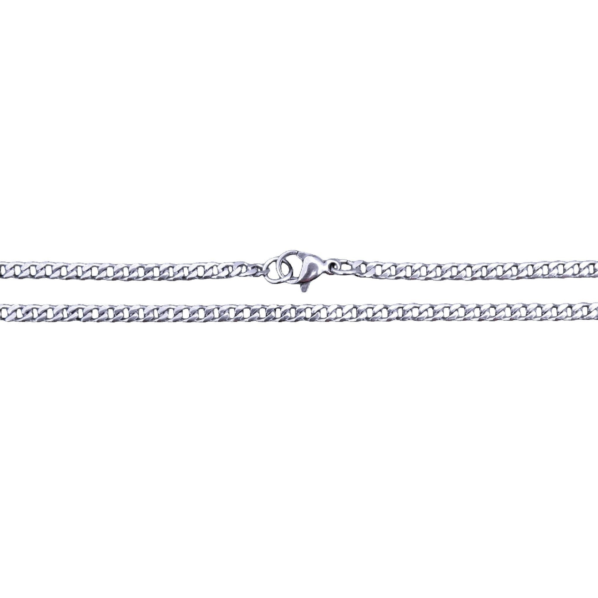 3mm Cuban Link Chain Necklace - Stainless Steel - Maximum Velocity Sports