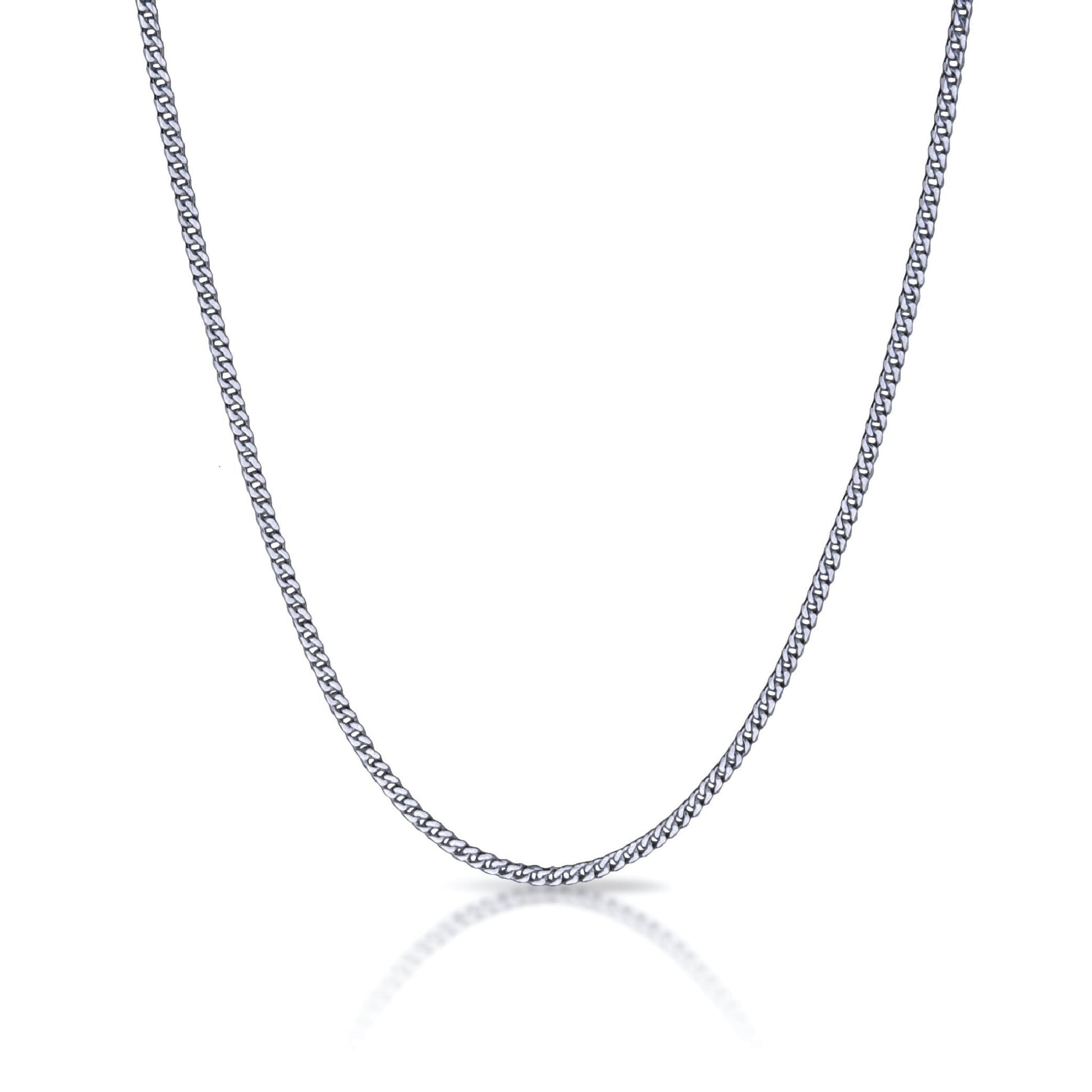 3mm Cuban Link Chain Necklace - Stainless Steel - Maximum Velocity Sports