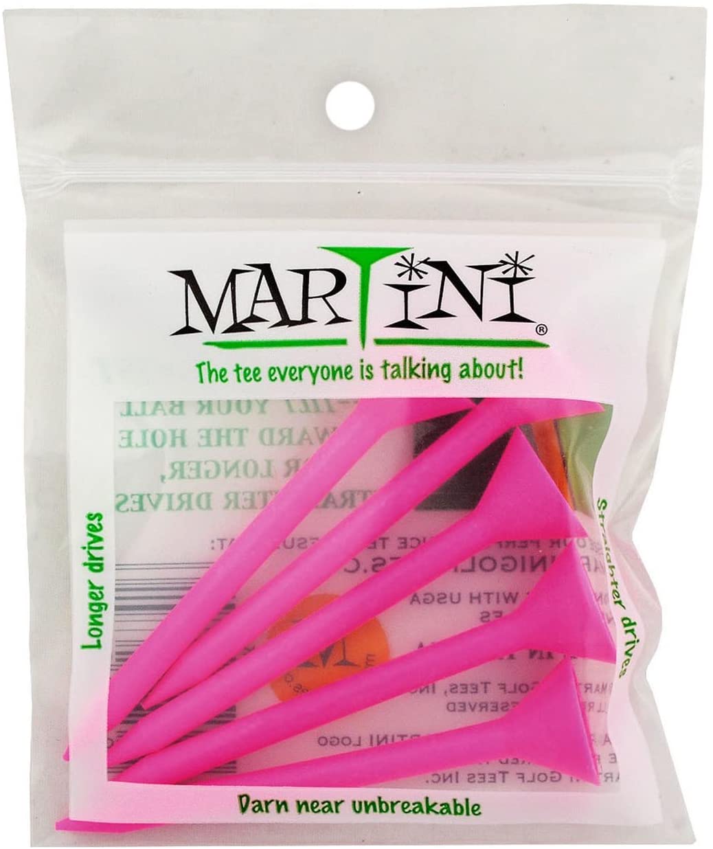 5 Martini 3 1/4" Golf Tees - Maximum Velocity Sports