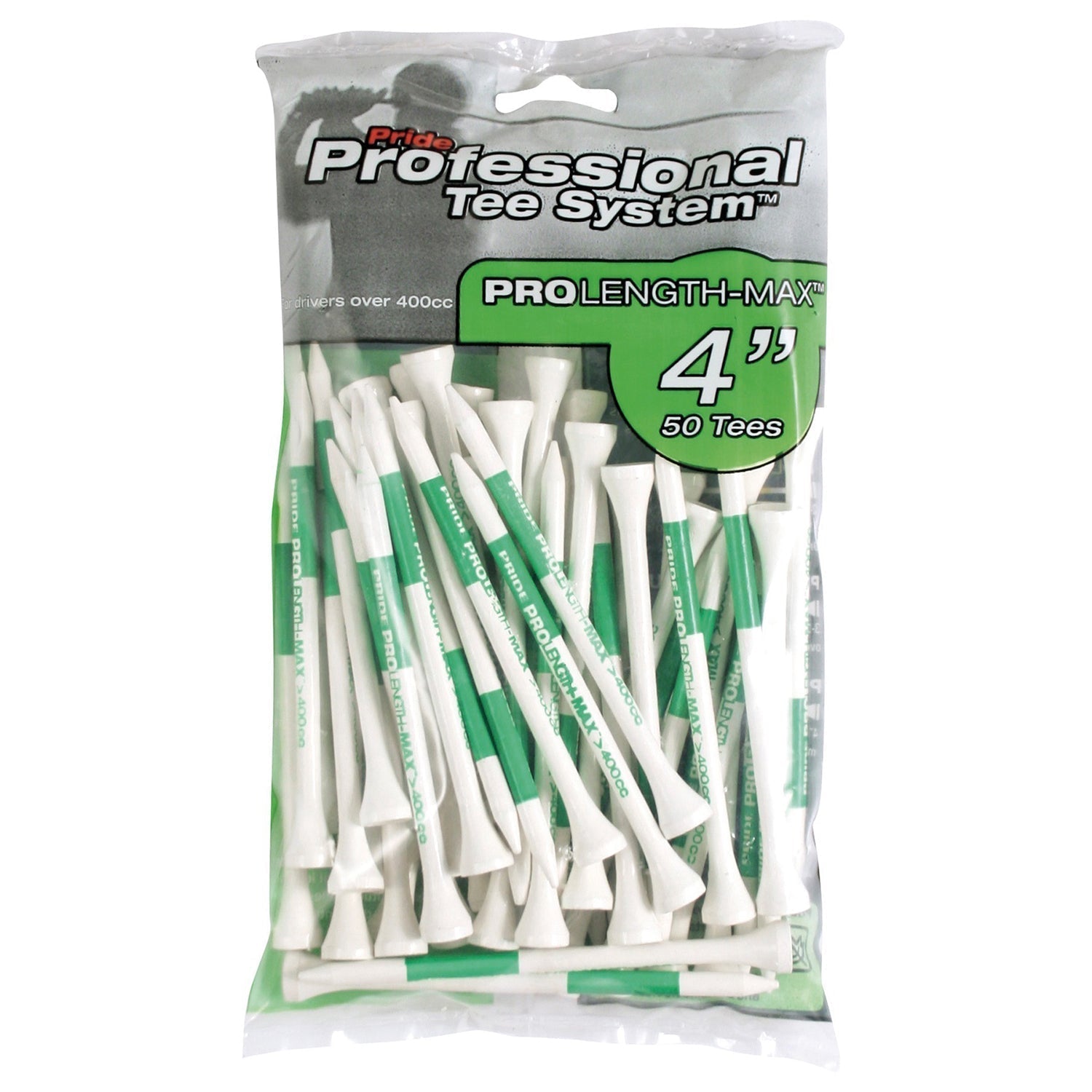 50 Pride Professional Tee System ProLength 4" Golf Tees - Maximum Velocity Sports
