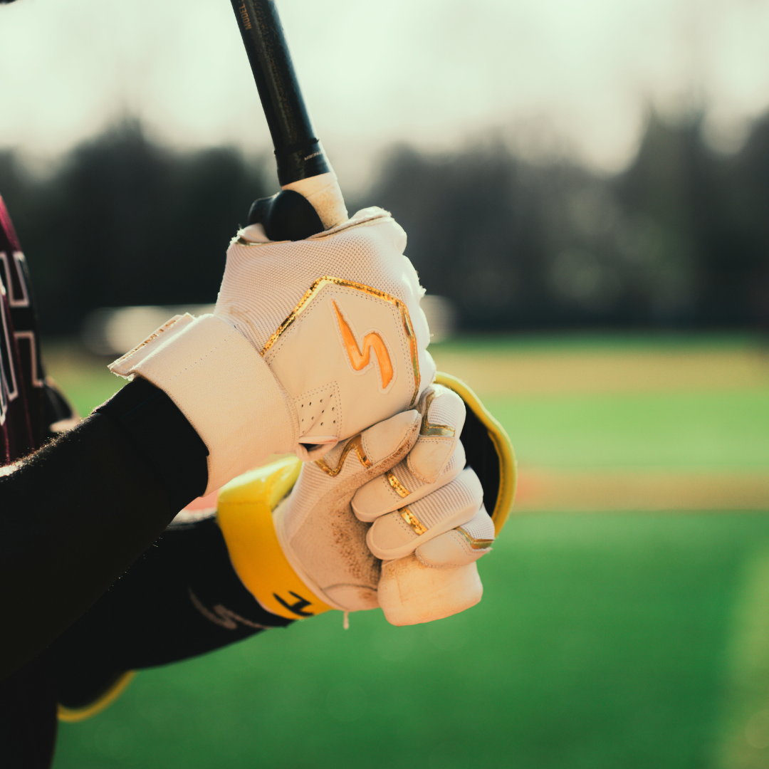 Winder Series Batting Gloves - White & Gold Chrome - Maximum Velocity Sports