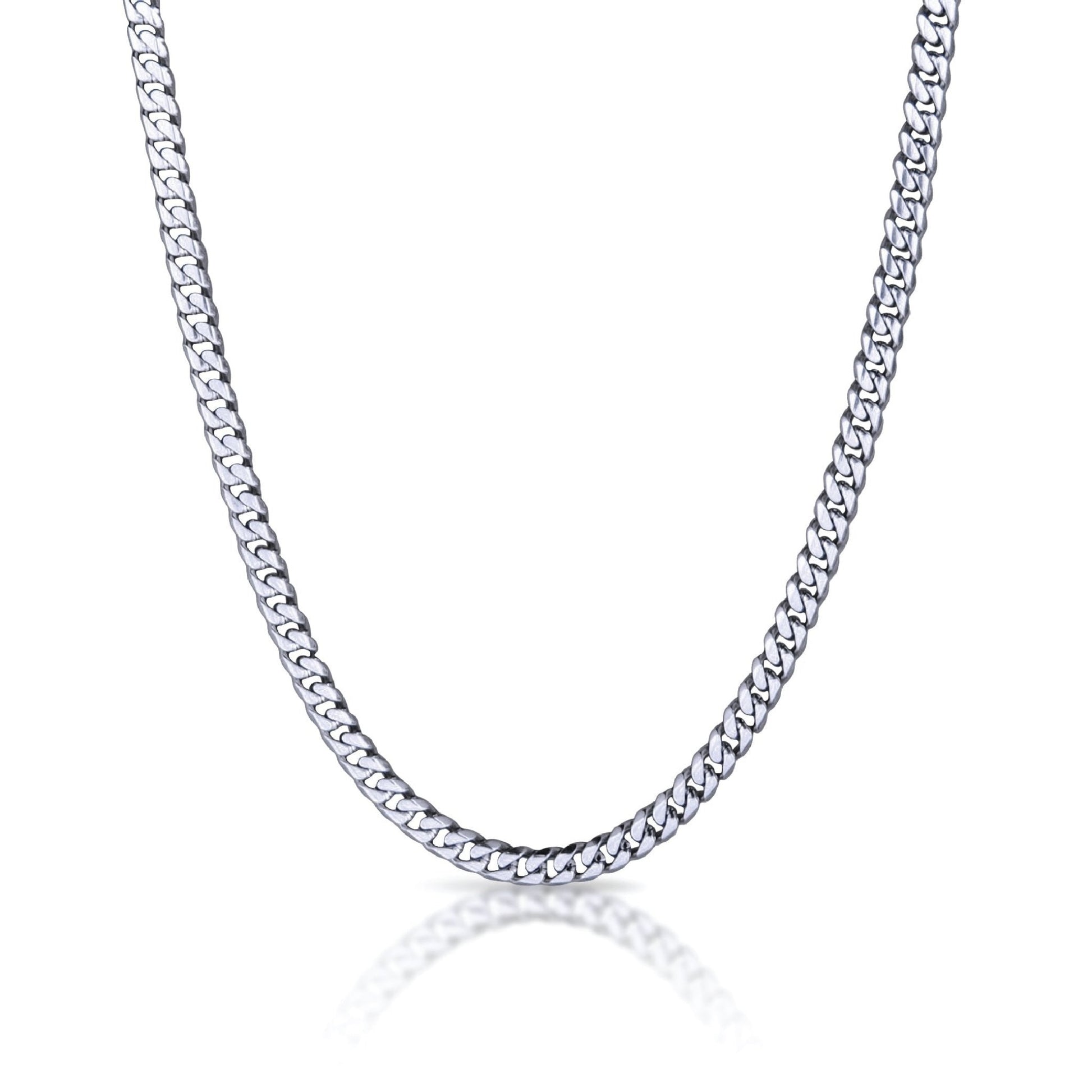 6mm Cuban Link Chain Necklace - Stainless Steel - Maximum Velocity Sports