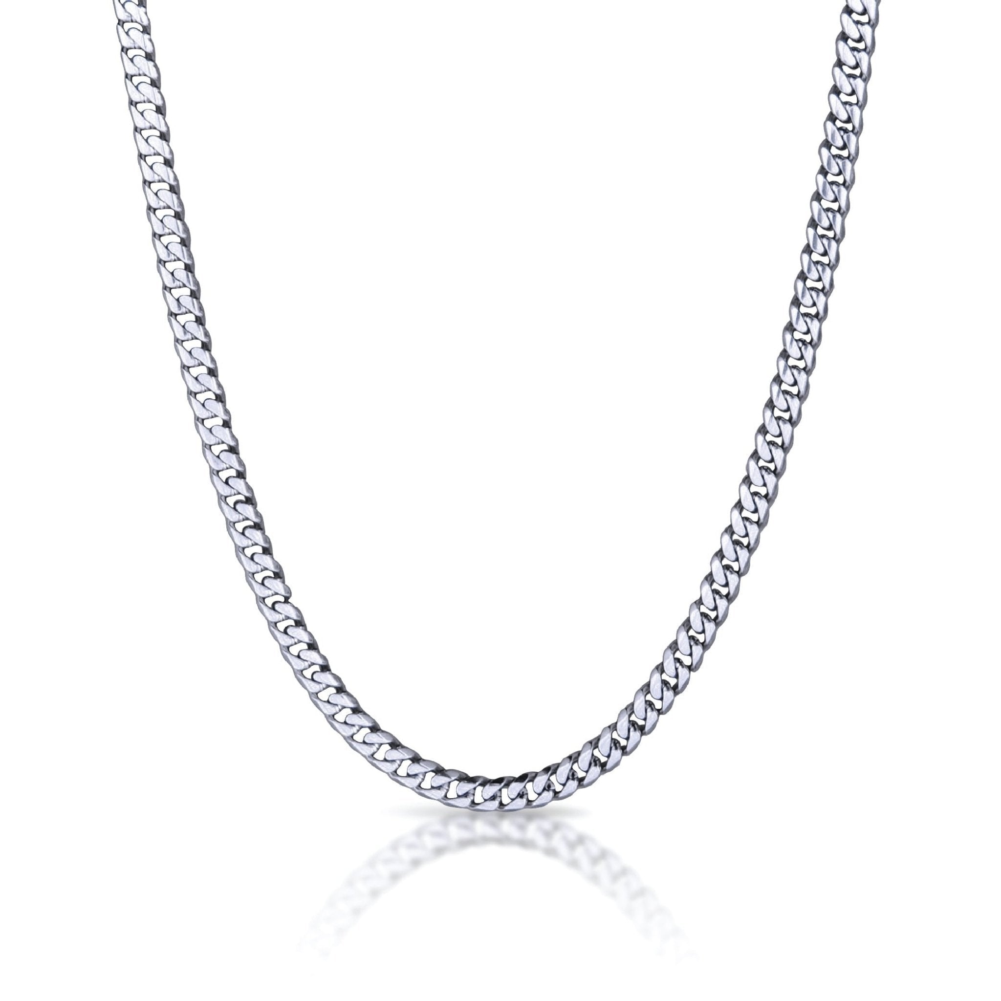 6mm Cuban Link Chain Necklace - Stainless Steel - Maximum Velocity Sports