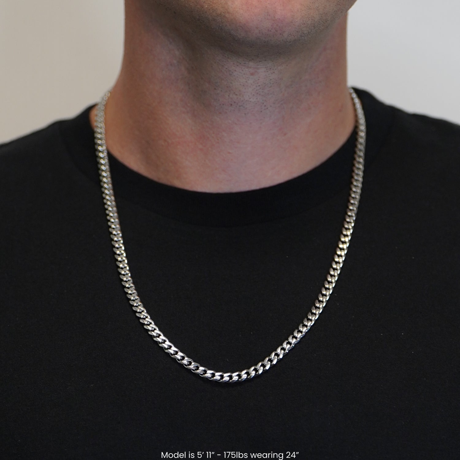 6mm Cuban Link Chain Necklace - Stainless Steel - Maximum Velocity Sports