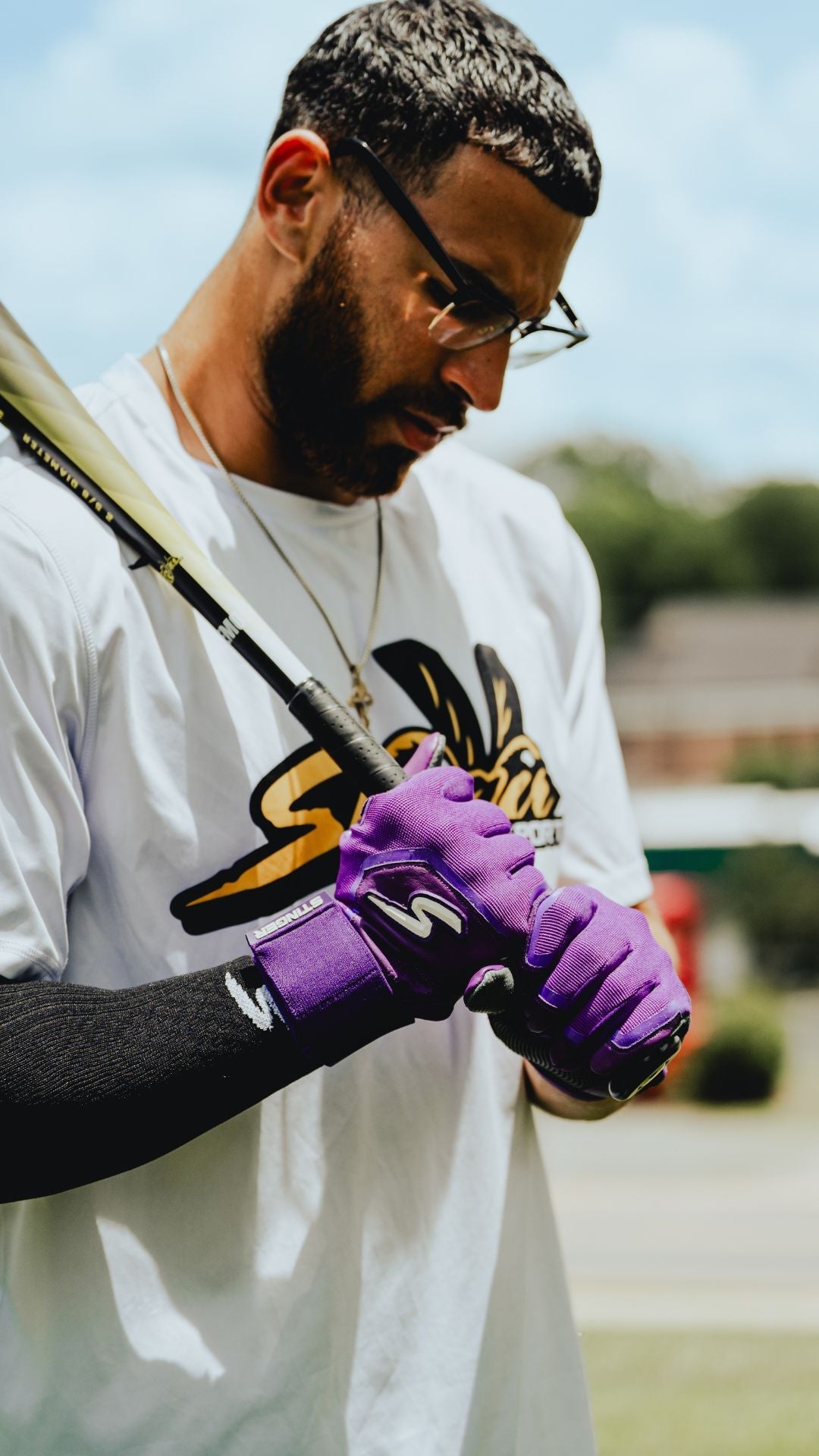 Winder Series Batting Gloves - Purple - Maximum Velocity Sports