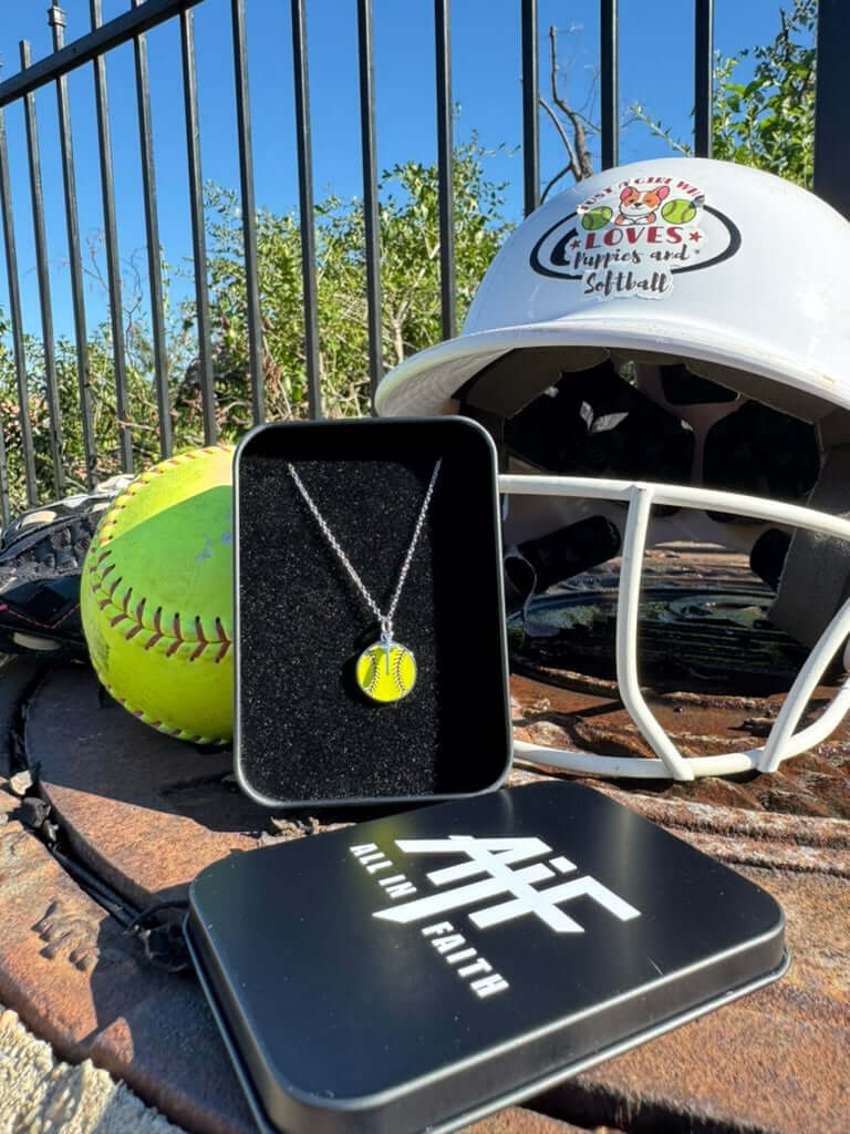 Softball Dangle Cross Necklace - Maximum Velocity Sports