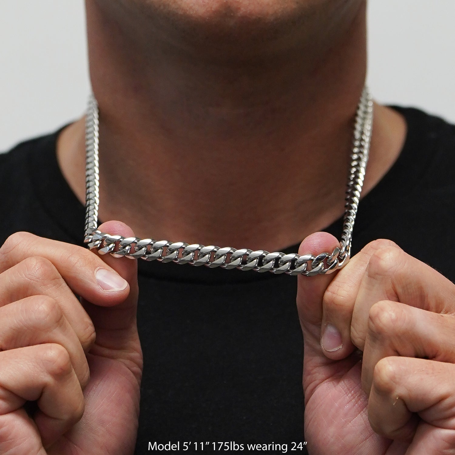9mm Cuban Link Chain Necklace - Stainless Steel - Maximum Velocity Sports