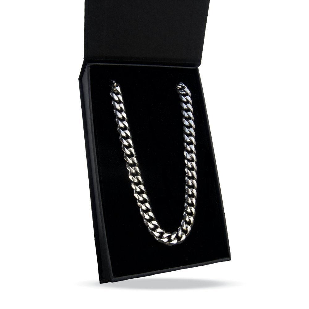 9mm Cuban Link Chain Necklace - Stainless Steel - Maximum Velocity Sports