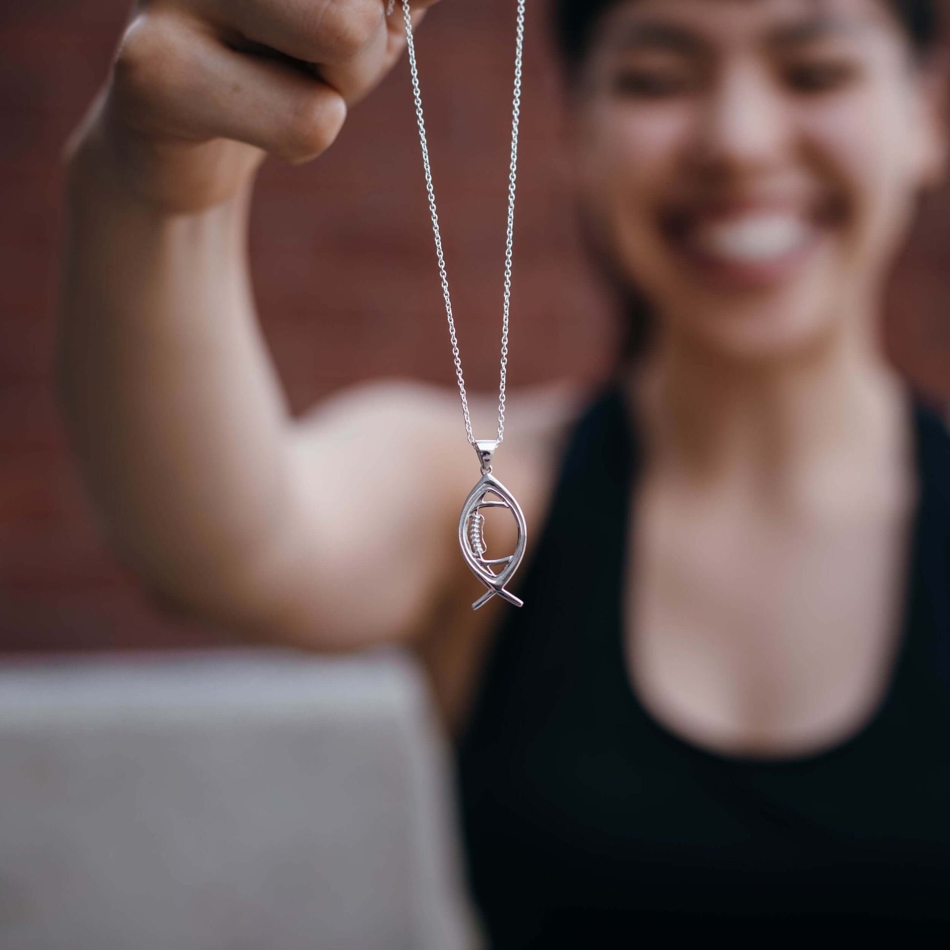Christian Ichthys Football Necklace - Maximum Velocity Sports
