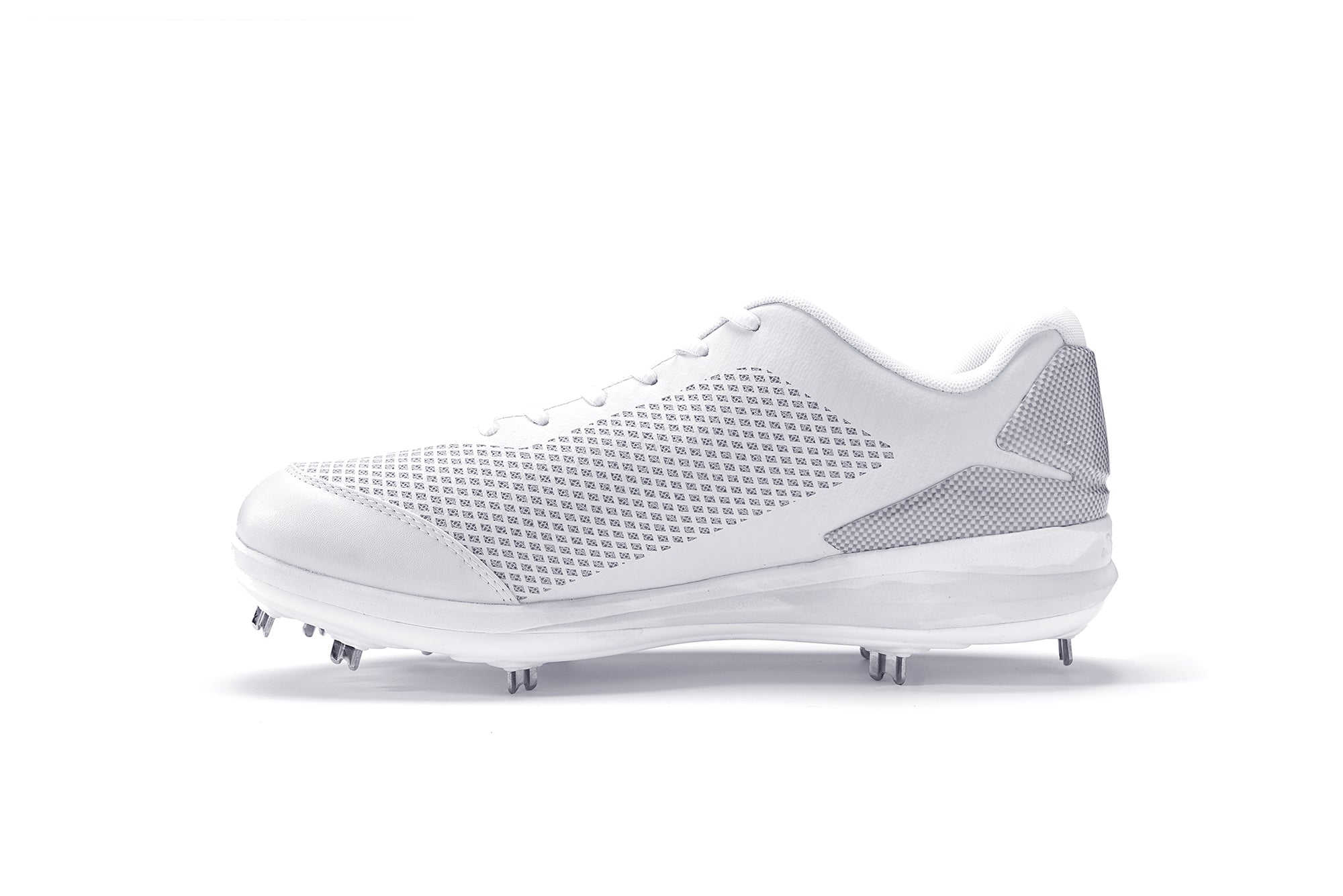 Athalonz GF1 Metal Baseball & Softball Cleats - White - Maximum Velocity Sports