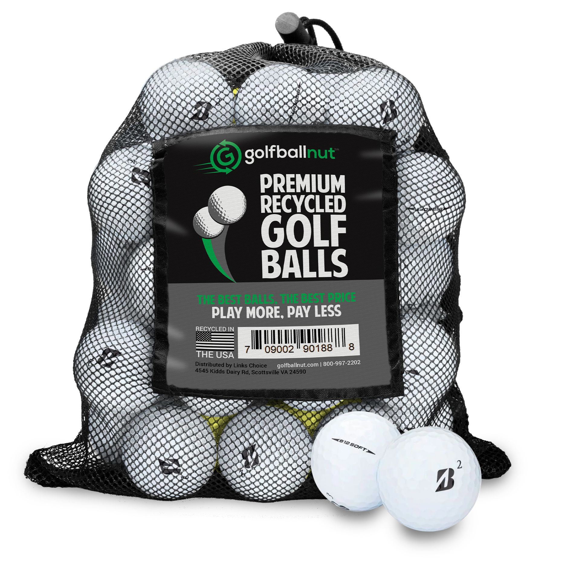 Used Bridgestone Mix Golf Balls - Mesh Bag - Maximum Velocity Sports