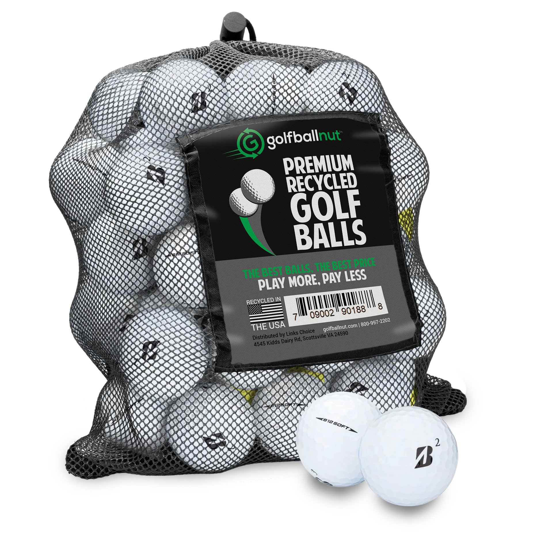 Used Bridgestone Mix Golf Balls - Mesh Bag - Maximum Velocity Sports