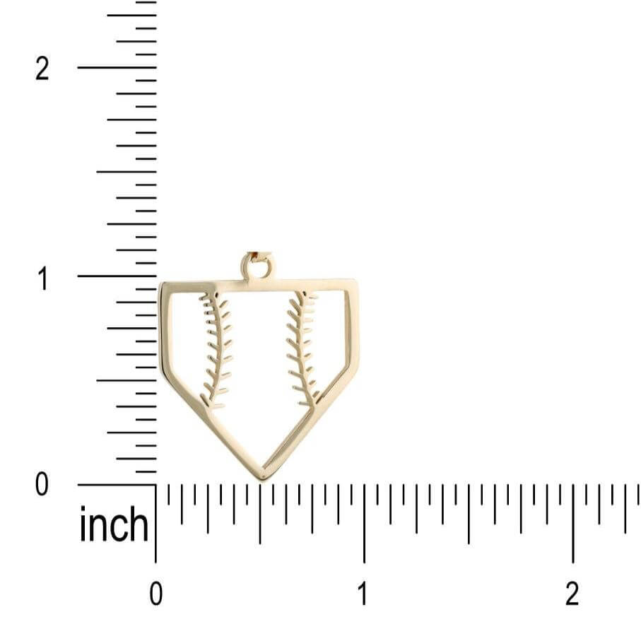 Home Plate Baseball Necklace - Maximum Velocity Sports