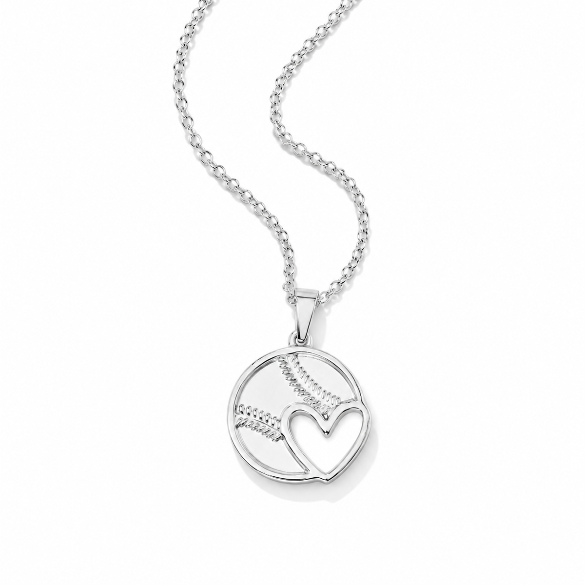 Softball Heart Necklace - Maximum Velocity Sports