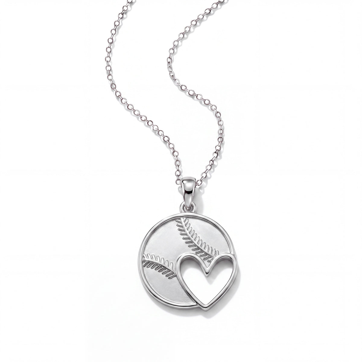 Baseball Heart Necklace