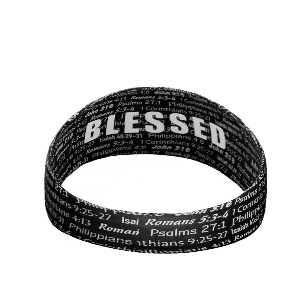 Black BLESSED Headband - Maximum Velocity Sports