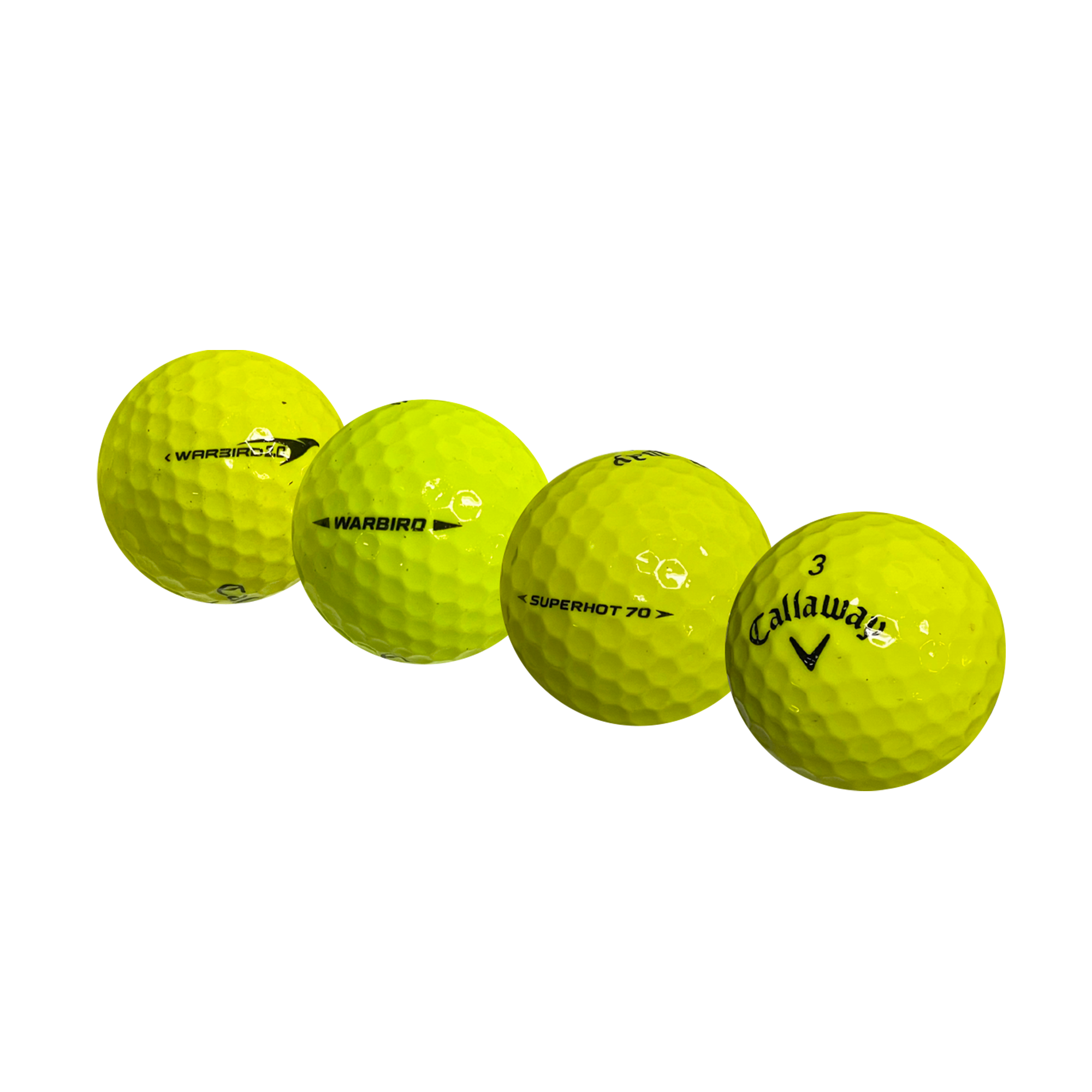 Used Callaway Yellow Mix Golf Balls - 1 Dozen - Maximum Velocity Sports