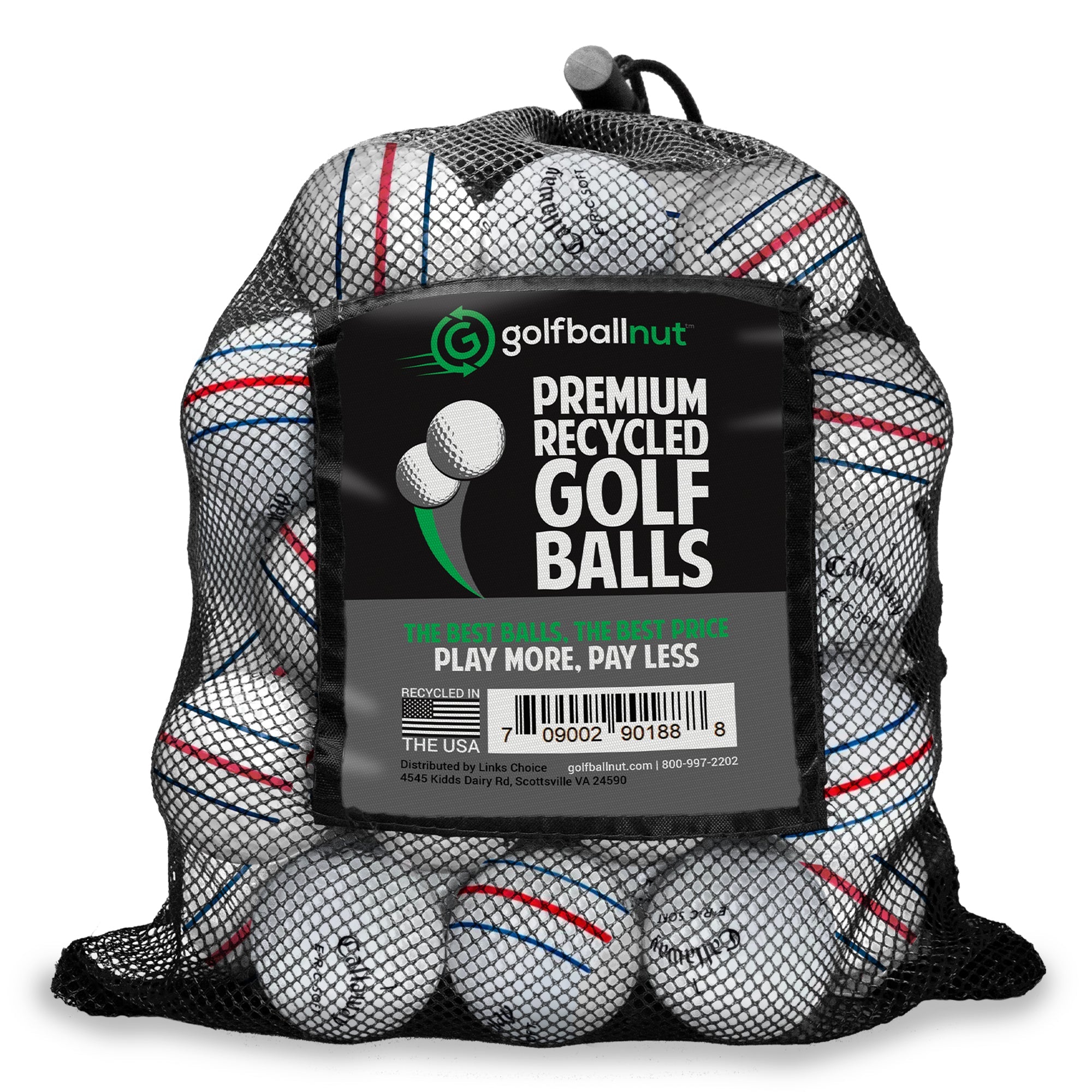 Recycled Callaway Triple Track Mix Mesh Bag – 48 Count - Maximum Velocity Sports