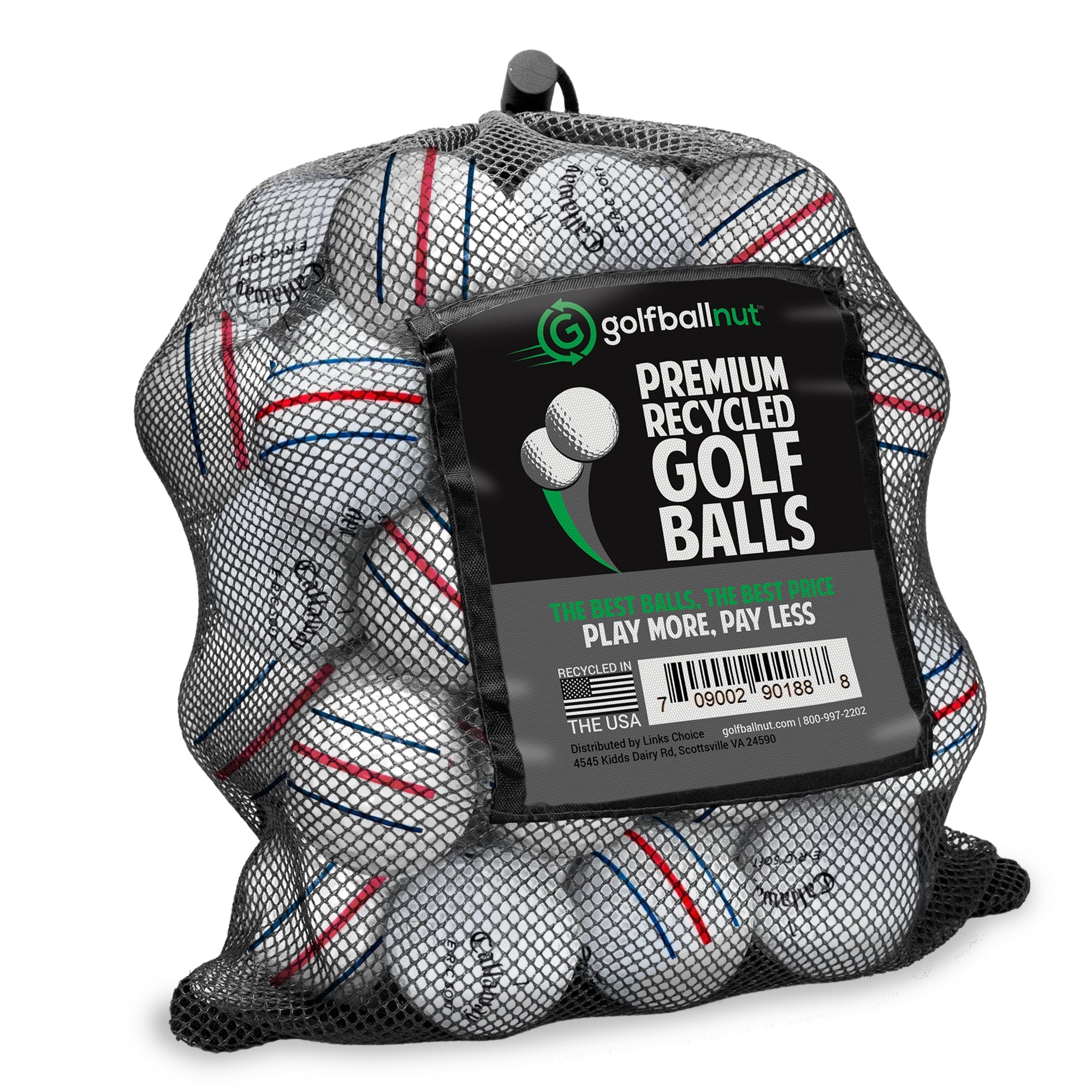 Recycled Callaway Triple Track Mix Mesh Bag – 48 Count - Maximum Velocity Sports