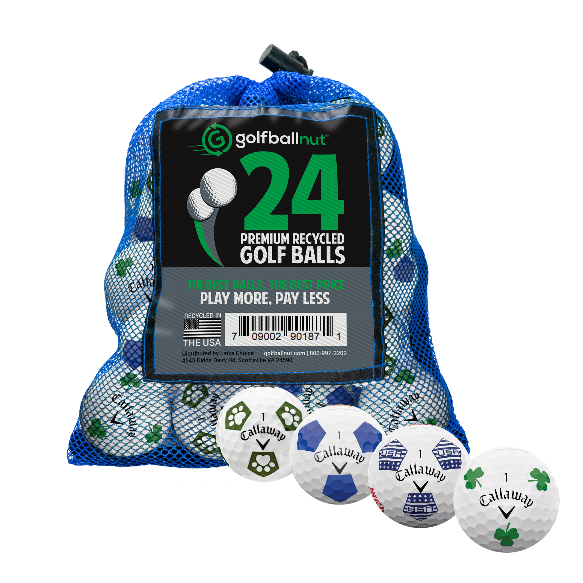 Used Callaway Chromesoft Truvis Mix Golf Balls - Bulk Mesh Bags - Maximum Velocity Sports