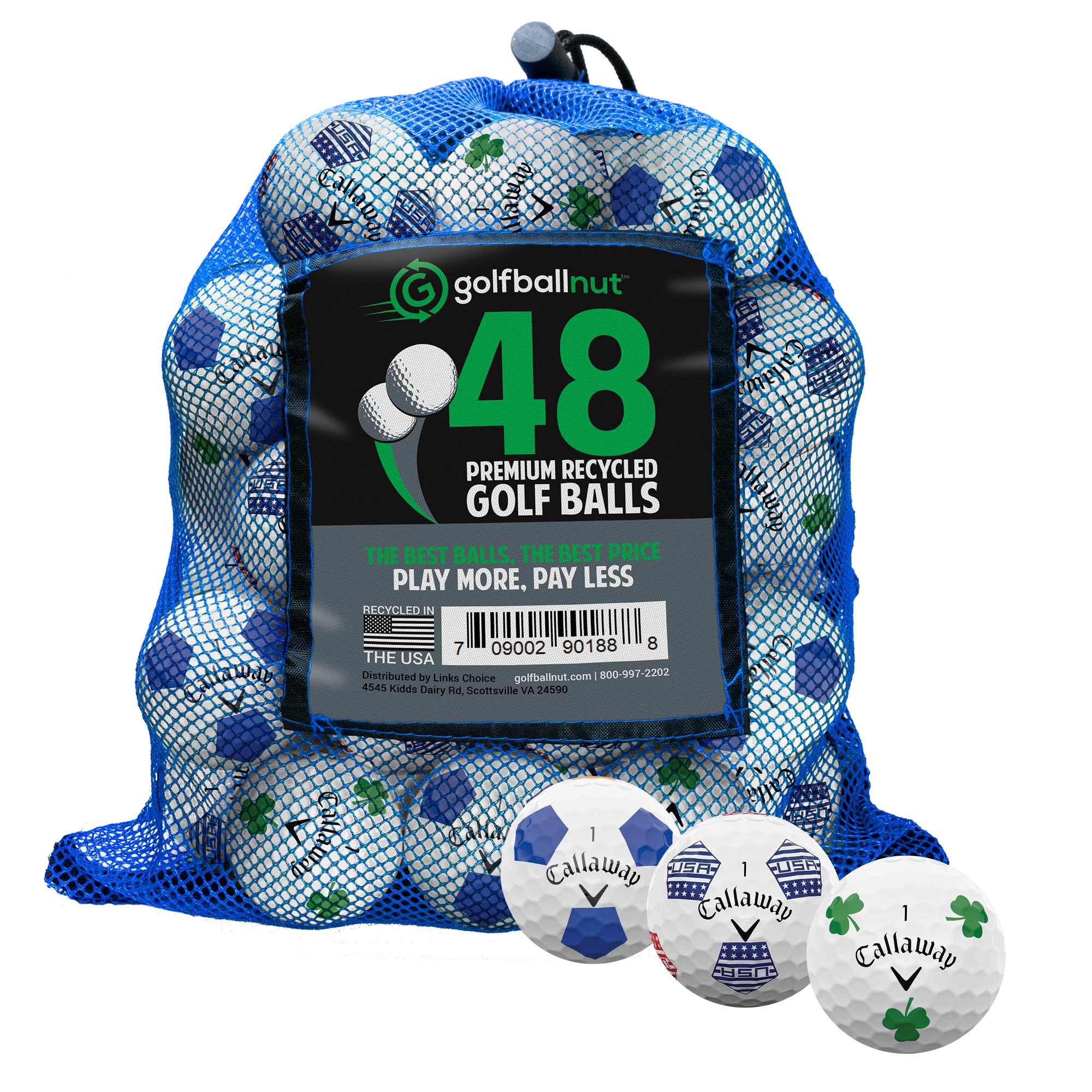 Used Callaway Chromesoft Truvis Mix Golf Balls - Bulk Mesh Bags - Maximum Velocity Sports