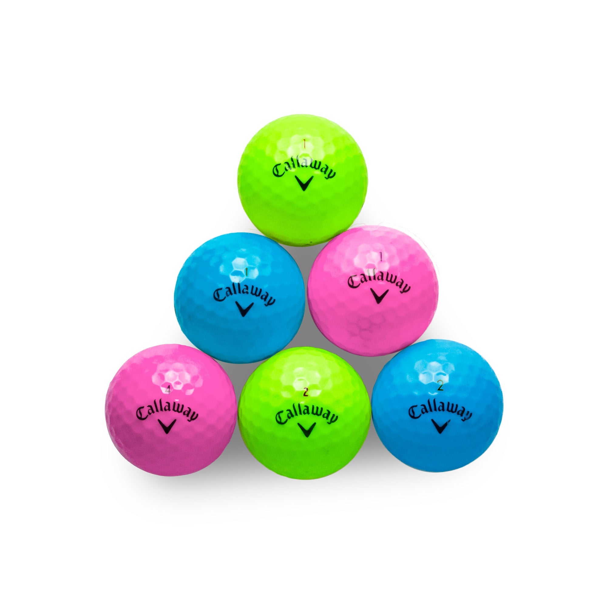 Callaway Assorted Models Mint Recycled Used Golf Balls, Color Mix - 1 Dozen - Maximum Velocity Sports