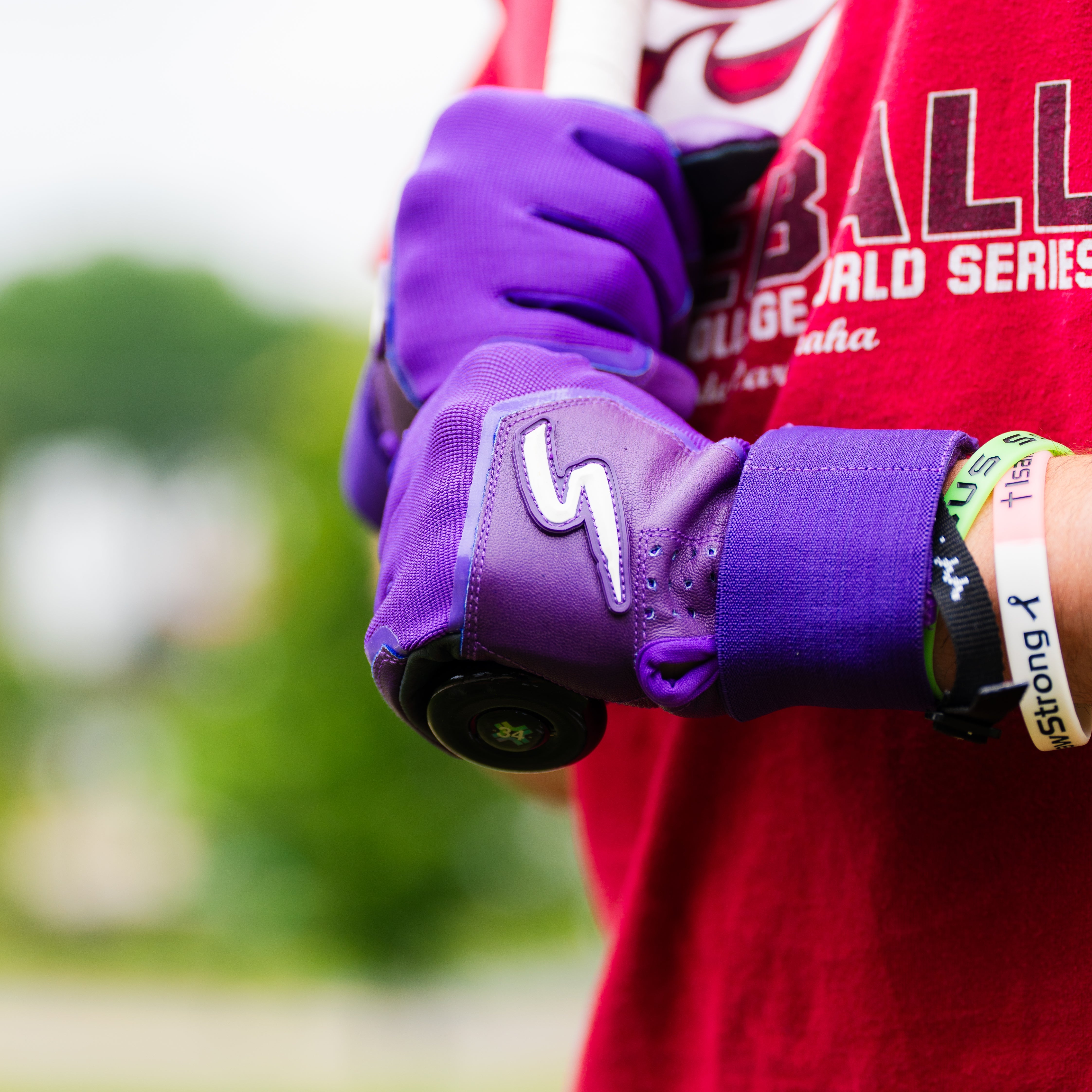 Winder Series Batting Gloves - Purple - Maximum Velocity Sports