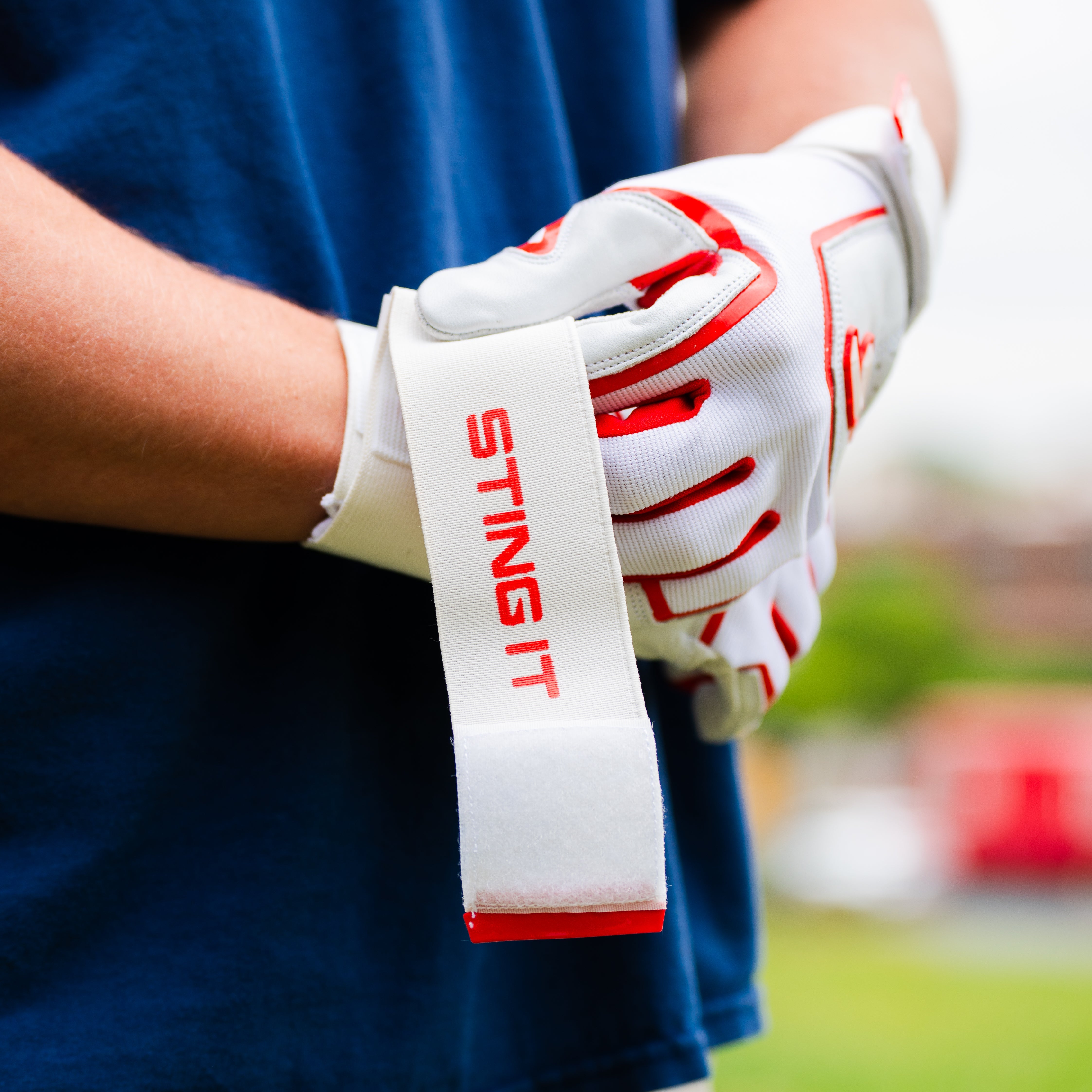 Winder Series Batting Gloves - Red & White - Maximum Velocity Sports