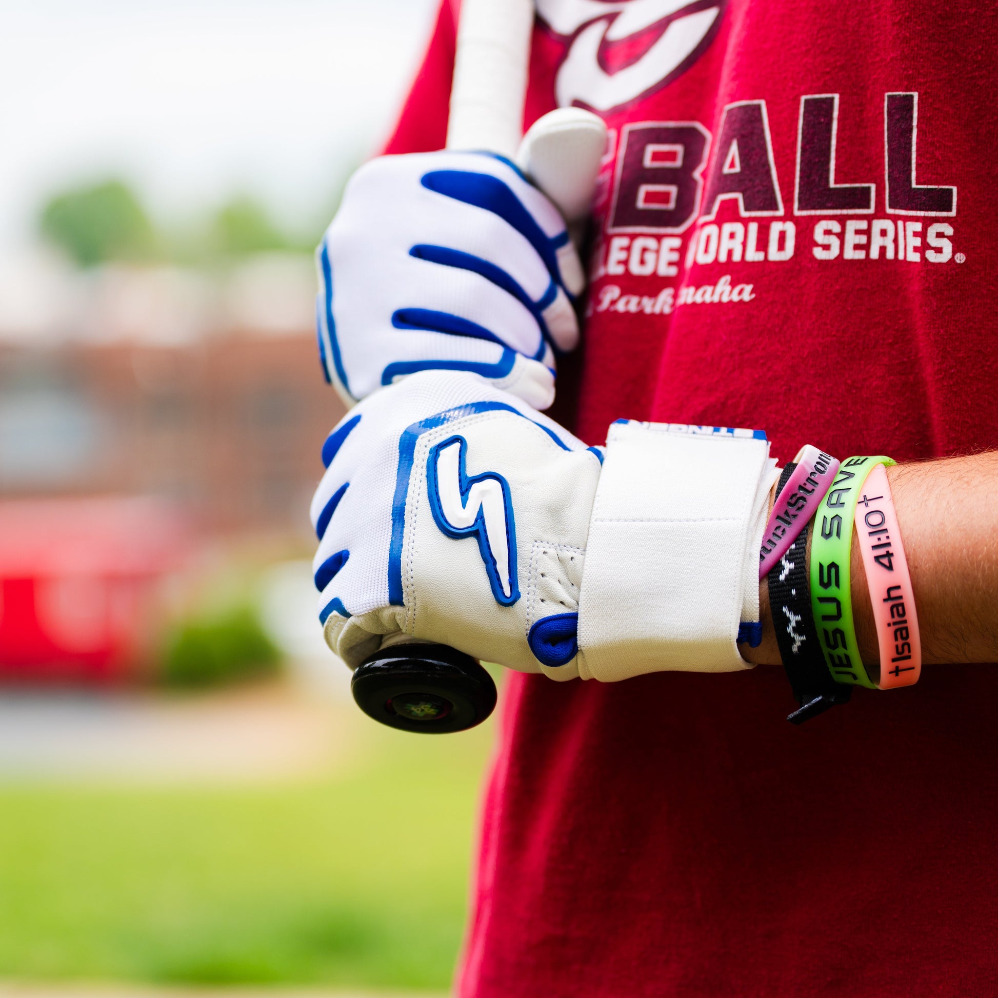 Winder Series Batting Gloves - Royal & White - Maximum Velocity Sports