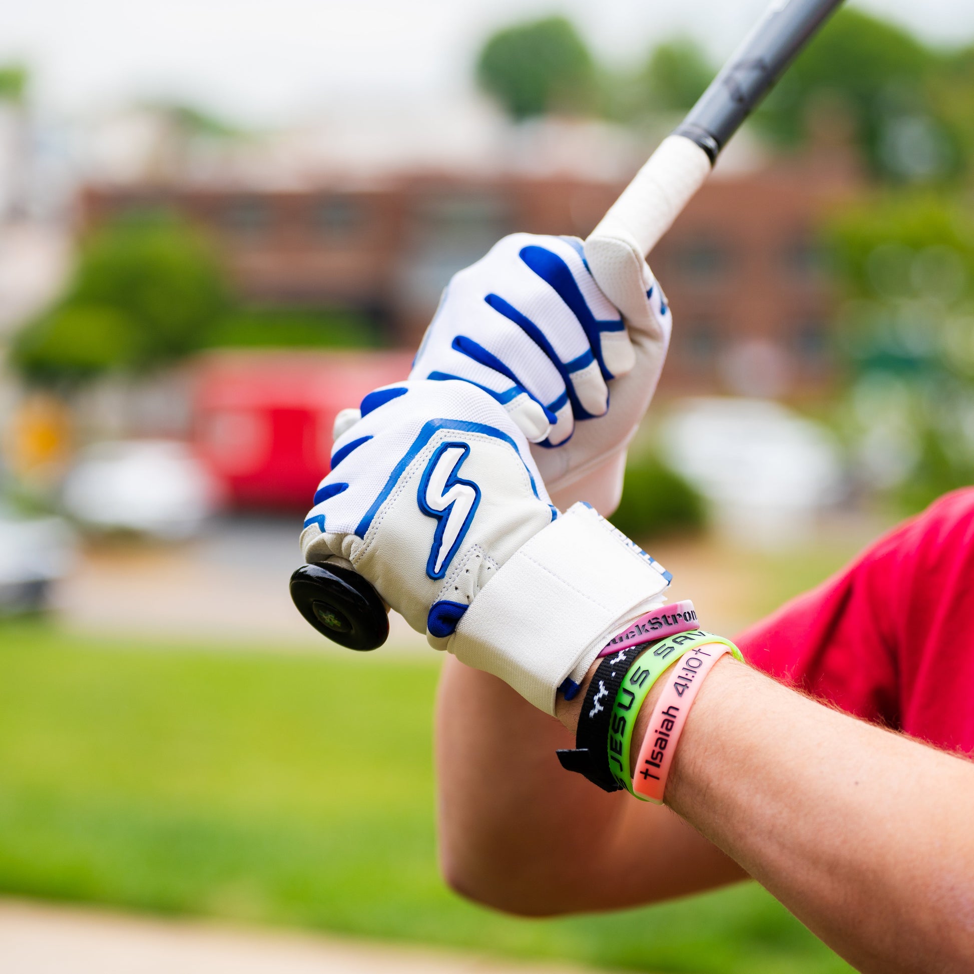 Winder Series Batting Gloves - Royal & White - Maximum Velocity Sports