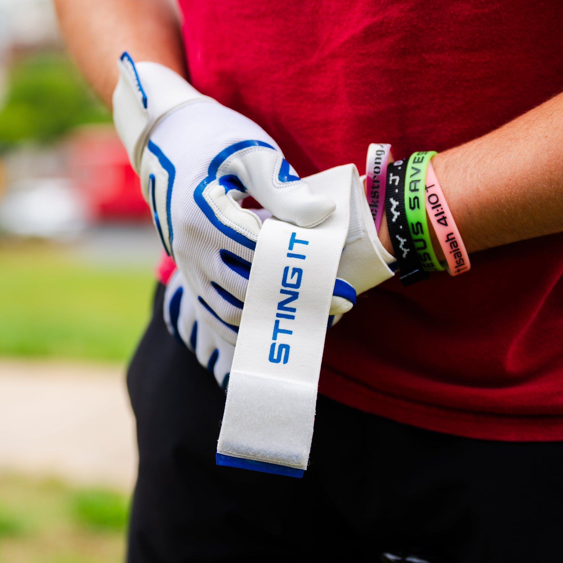 Winder Series Batting Gloves - Royal & White - Maximum Velocity Sports