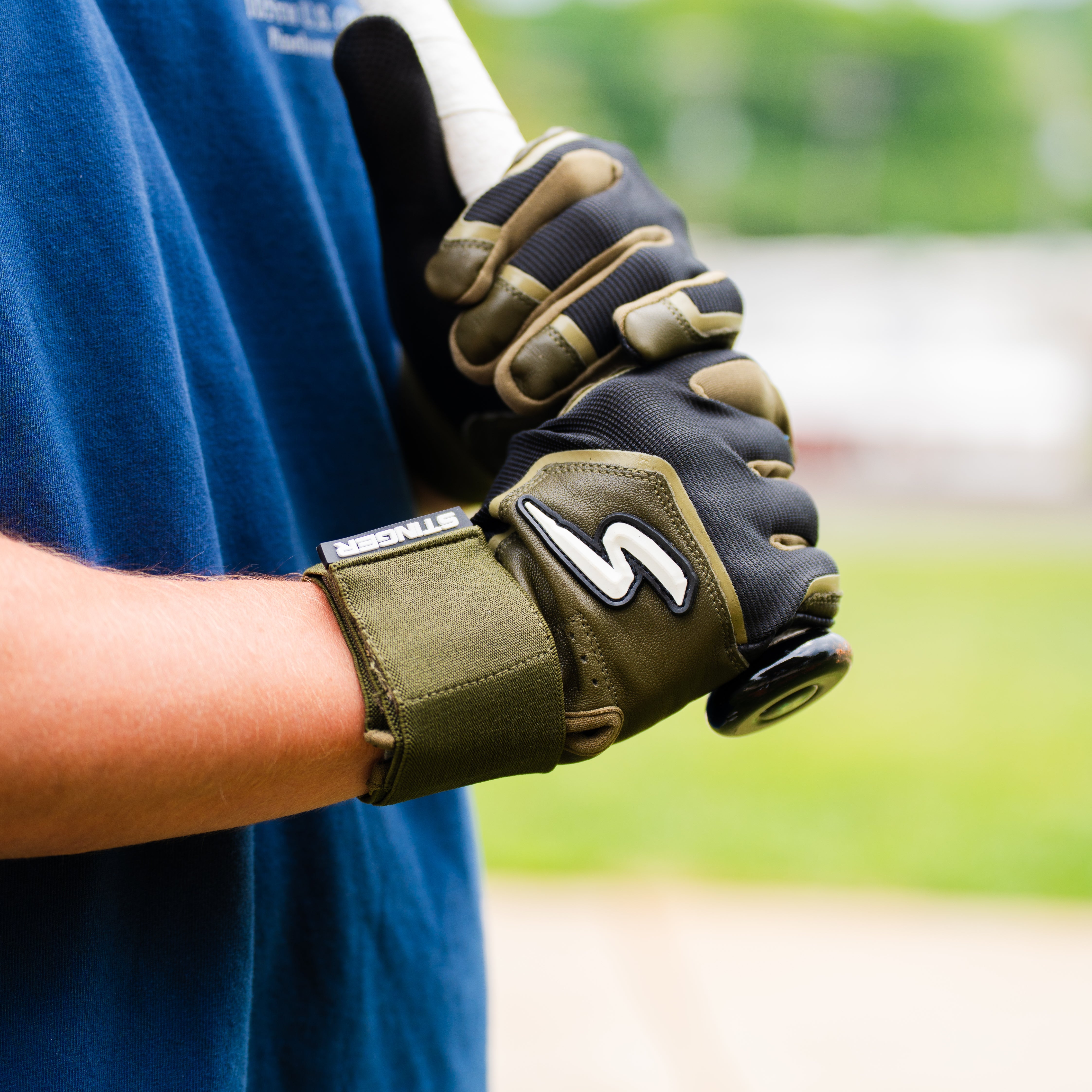 Winder Series Batting Gloves - Military Green & Black - Maximum Velocity Sports
