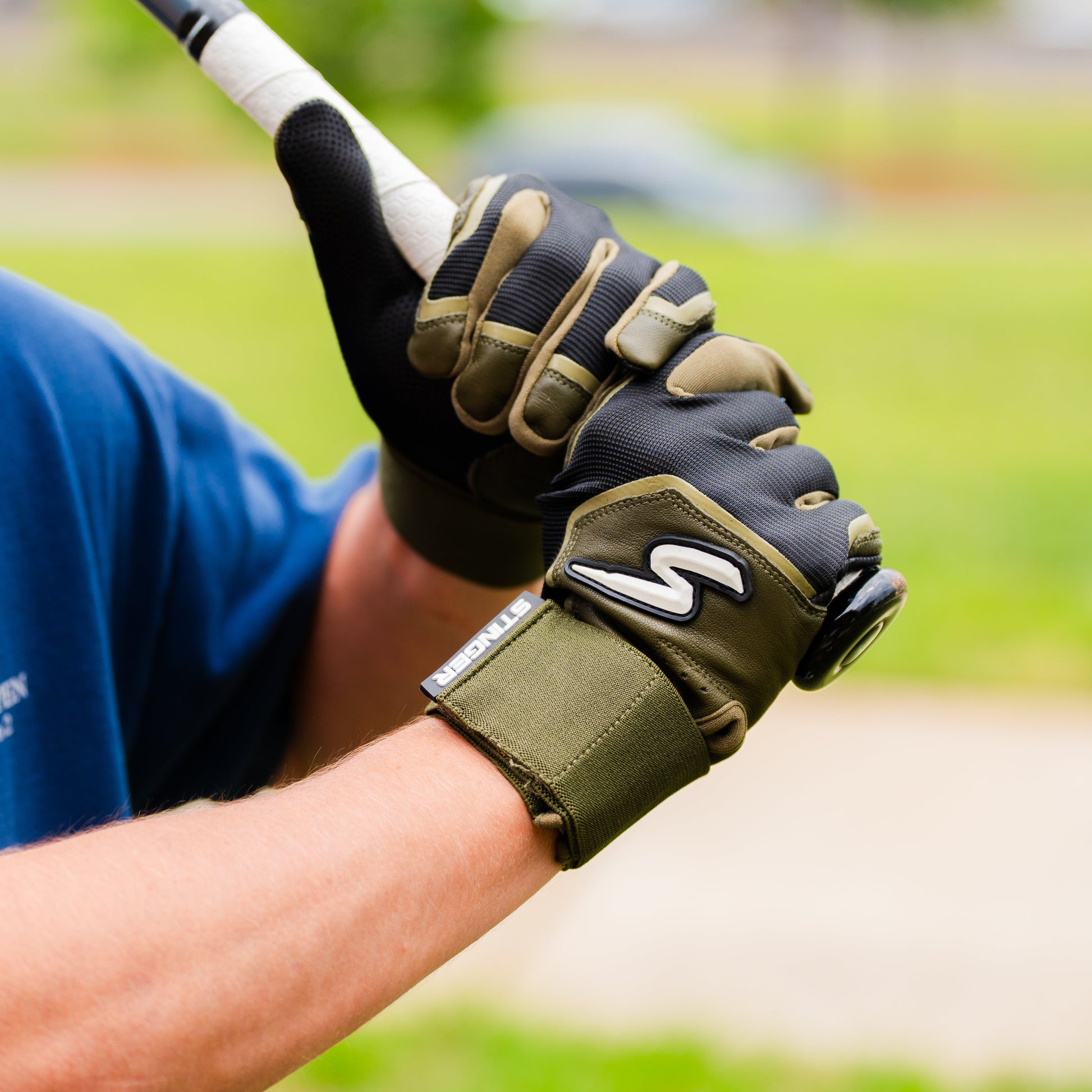 Winder Series Batting Gloves - Military Green & Black - Maximum Velocity Sports