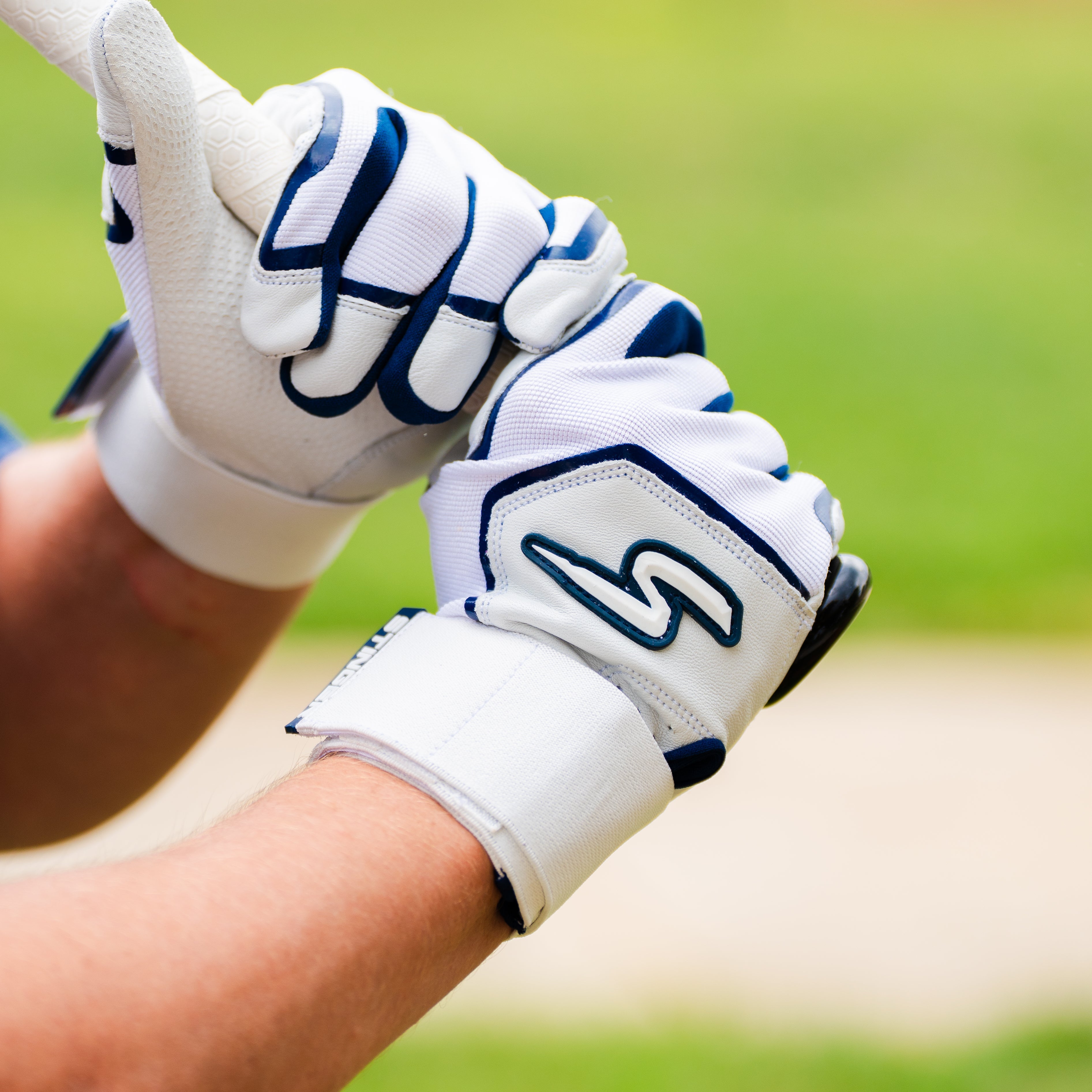 Winder Series Batting Gloves - Navy & White - Maximum Velocity Sports