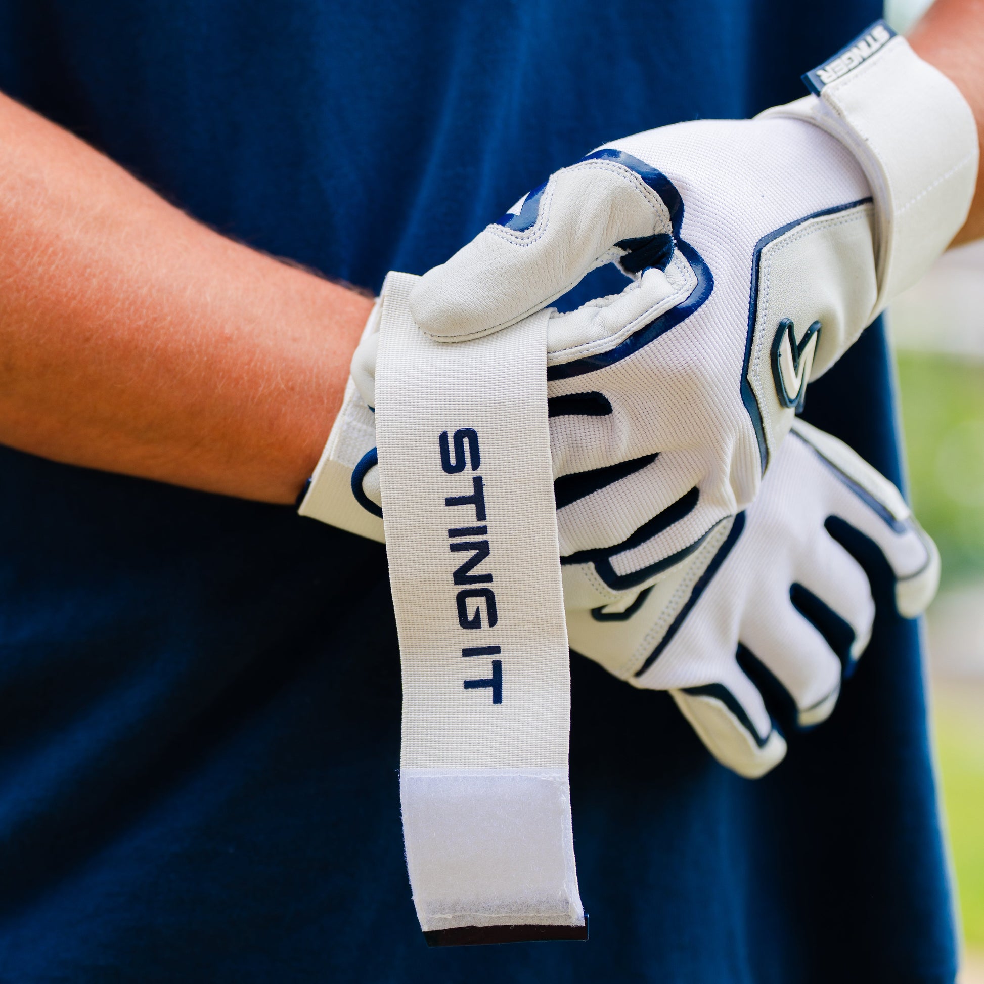 Winder Series Batting Gloves - Navy & White - Maximum Velocity Sports