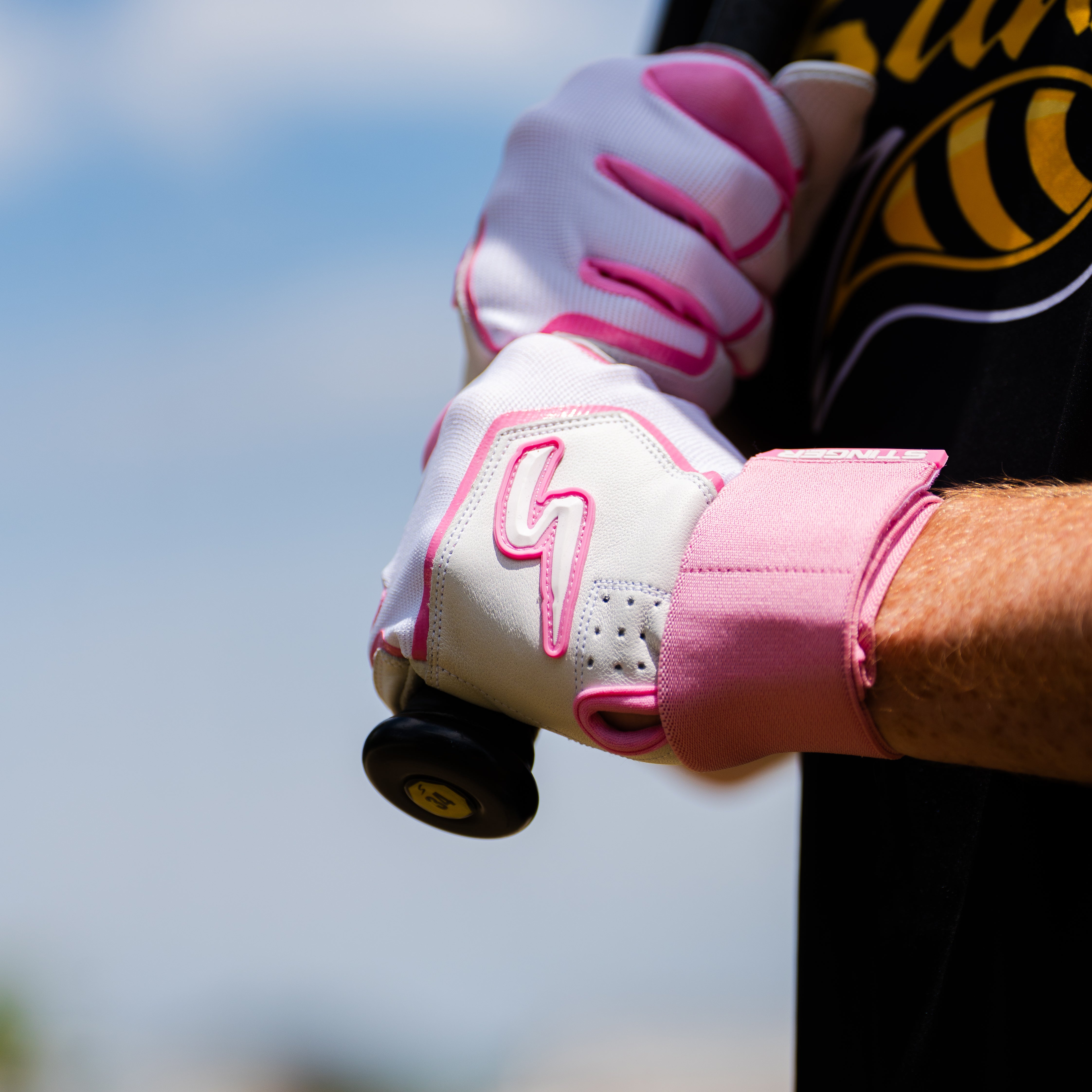 Winder Series Batting Gloves - Pink & White - Maximum Velocity Sports