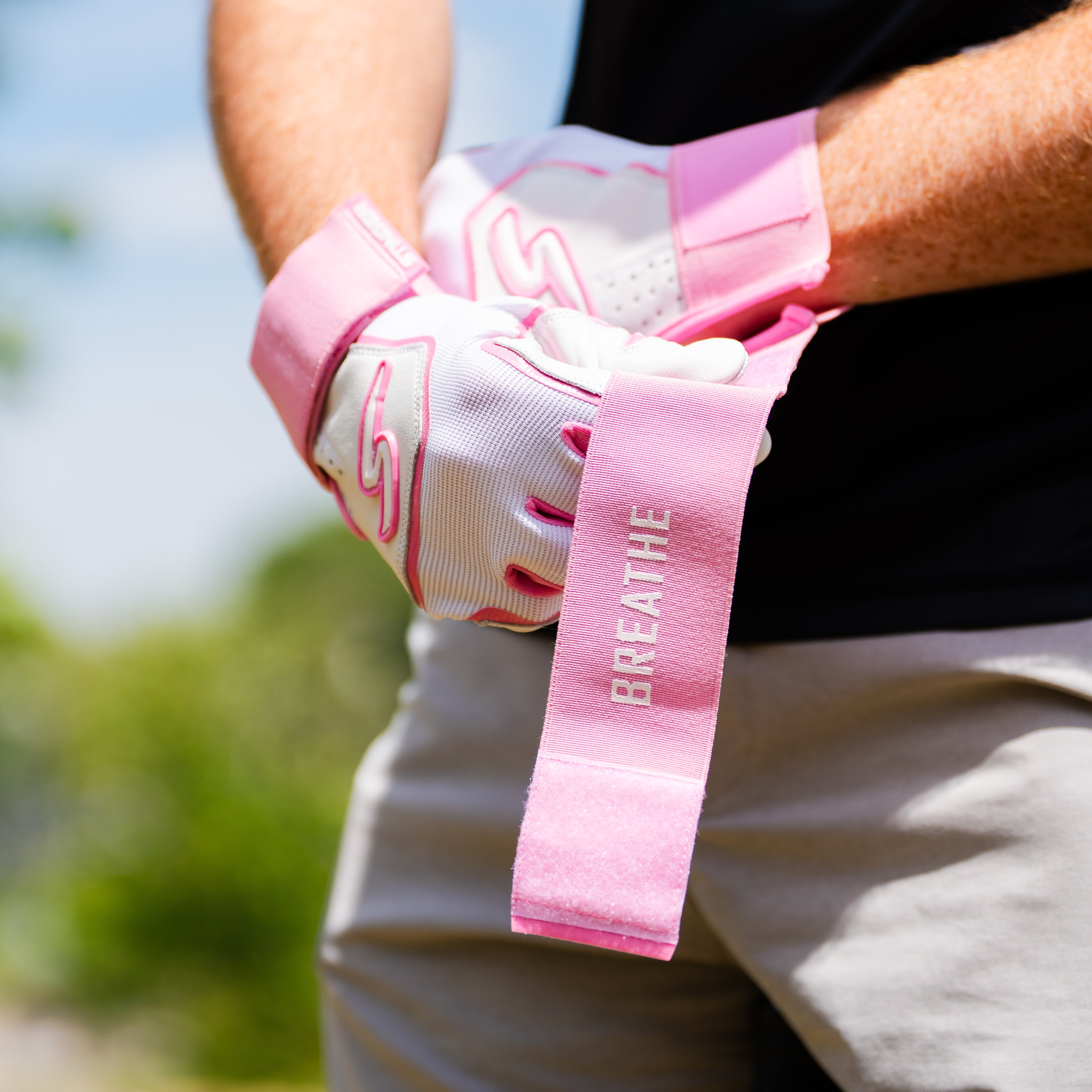 Winder Series Batting Gloves - Pink & White - Maximum Velocity Sports