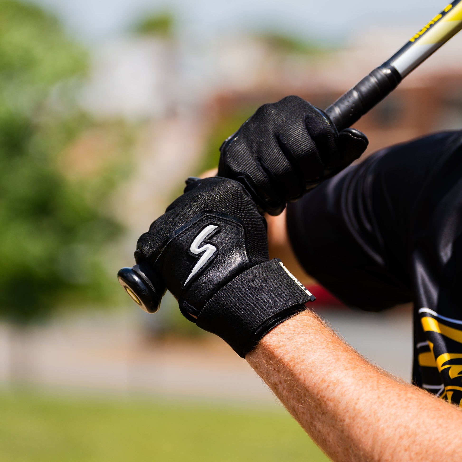 Winder Series Batting Gloves - Black Out - Maximum Velocity Sports