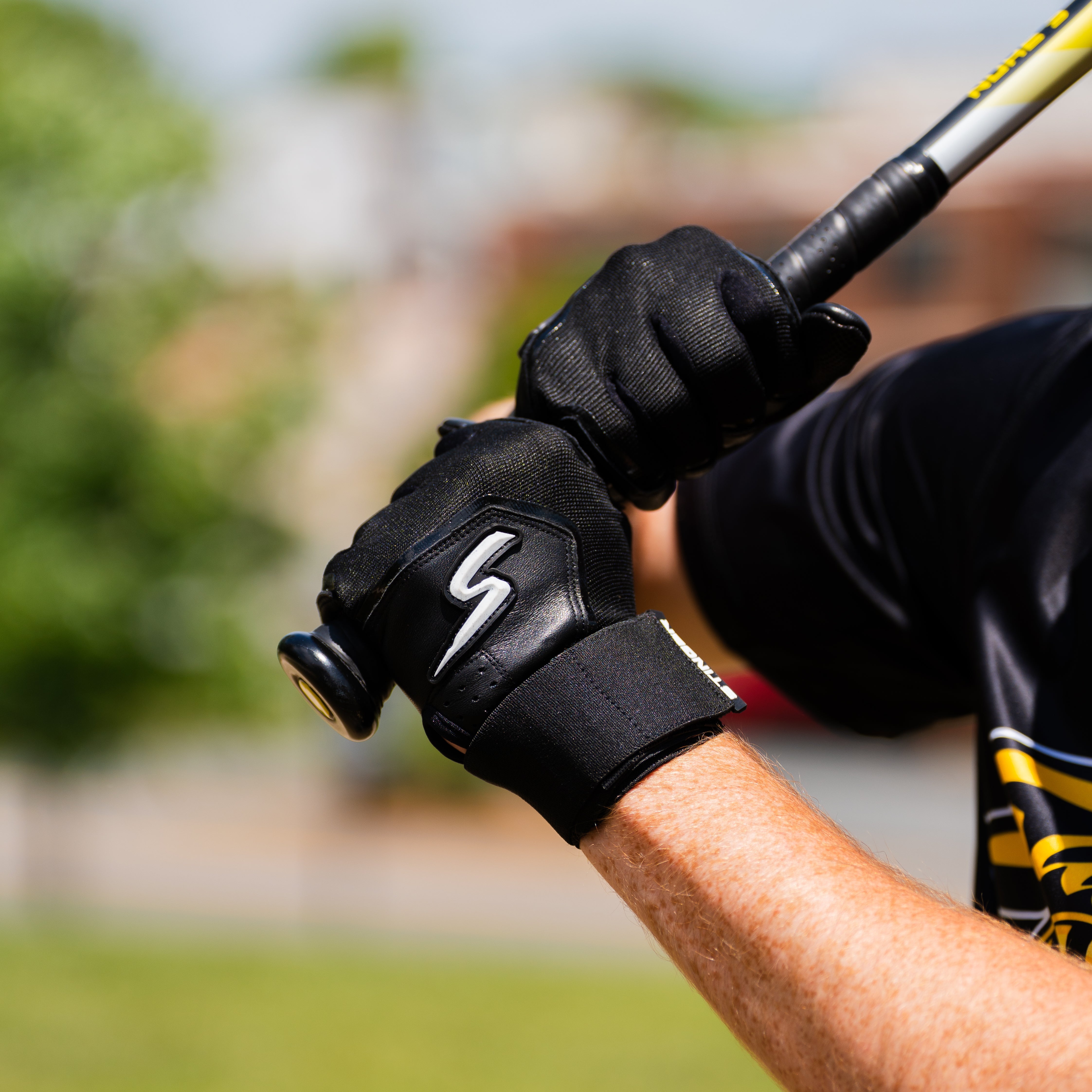Winder Series Batting Gloves - Black Out - Maximum Velocity Sports