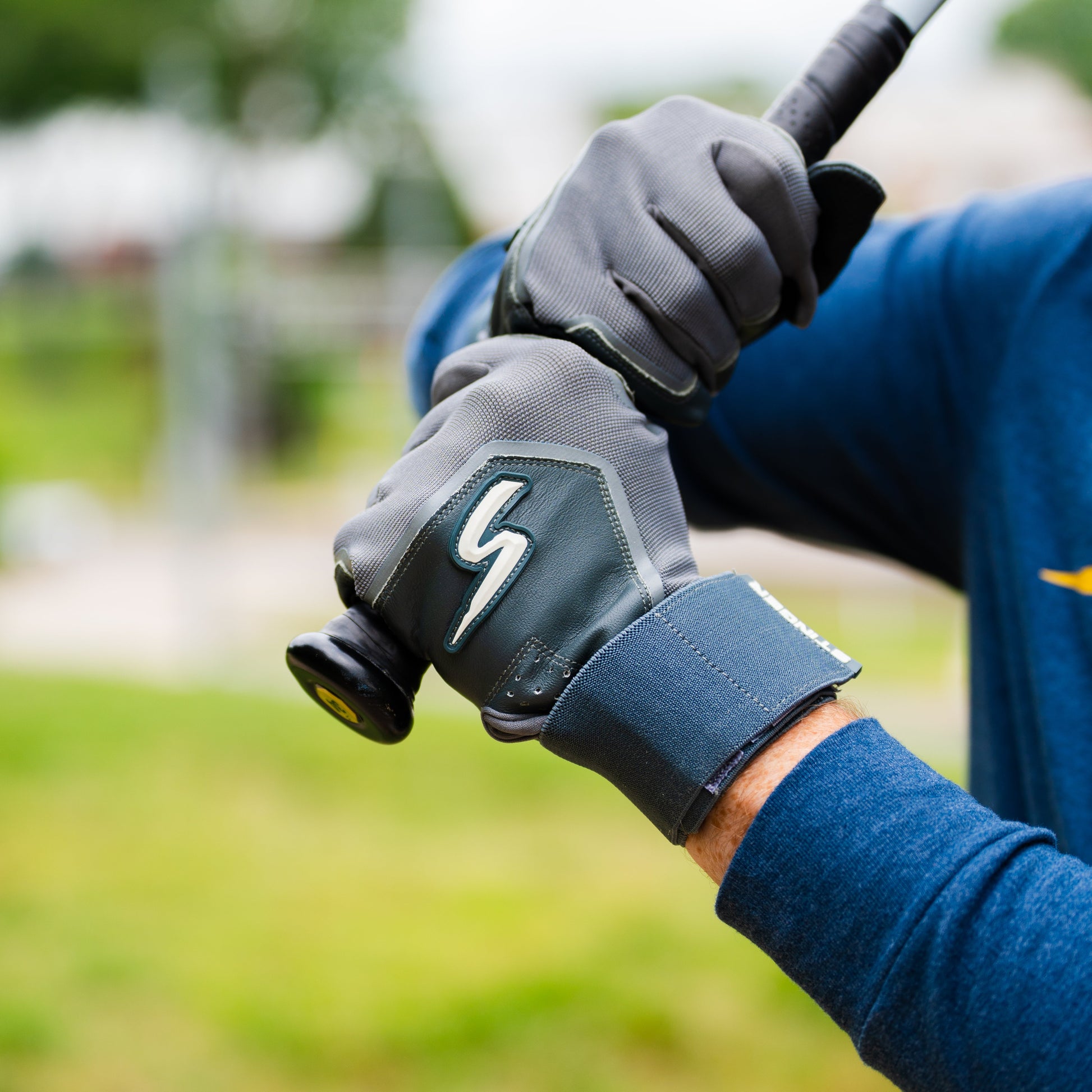 Winder Series Batting Gloves - Smoke Gray - Maximum Velocity Sports