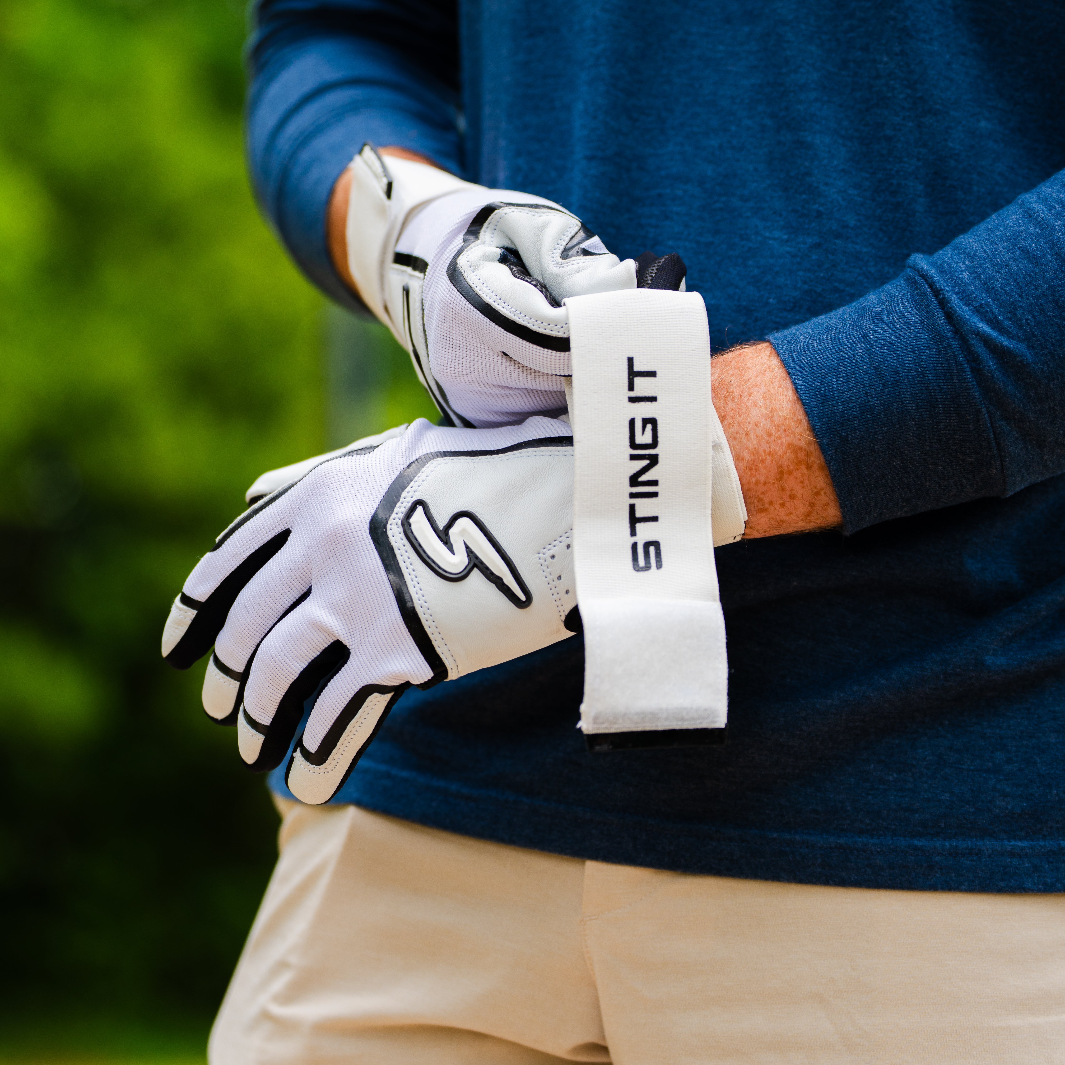 Winder Series Batting Gloves - Black & White - Maximum Velocity Sports