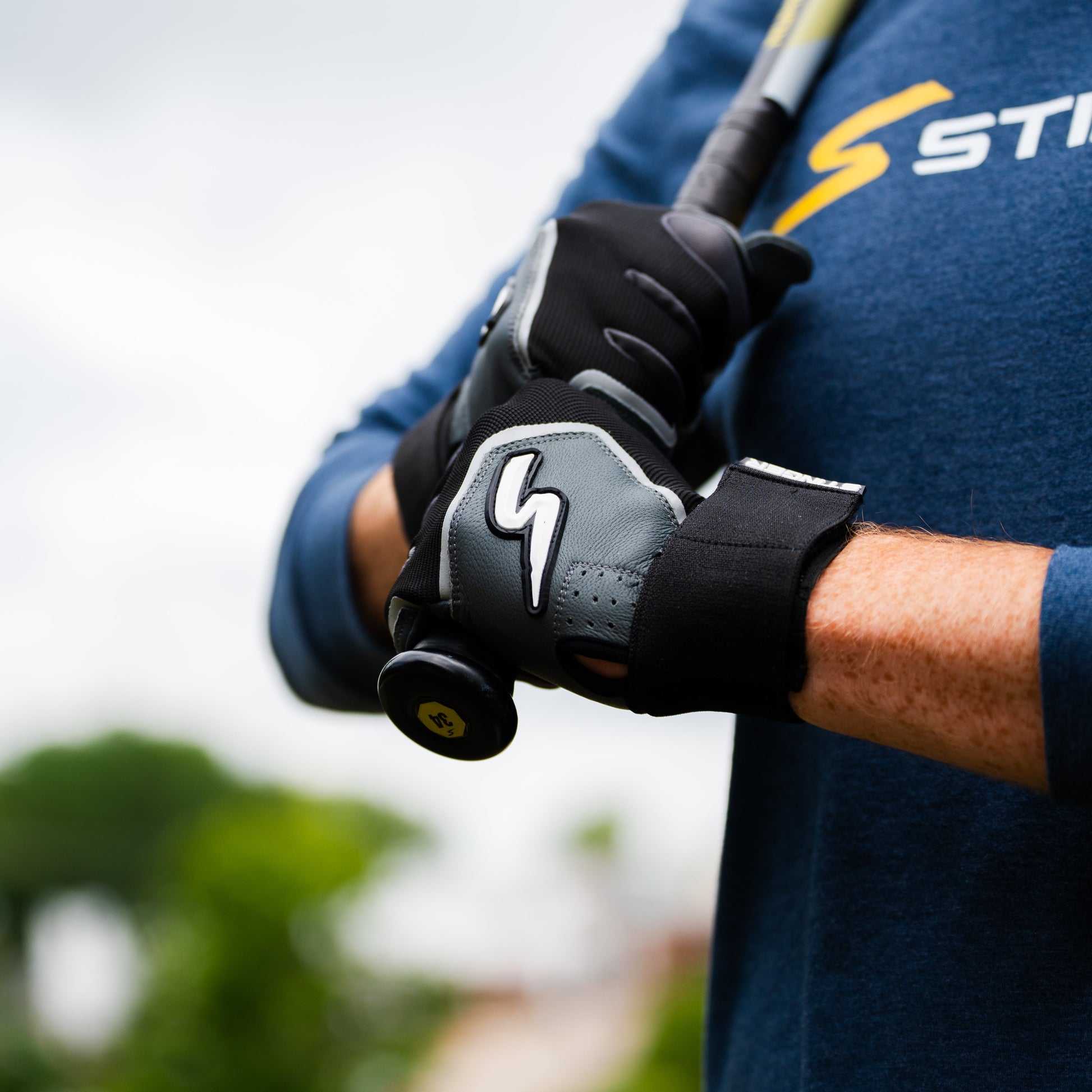 Winder Series Batting Gloves - Graphite & Black - Maximum Velocity Sports
