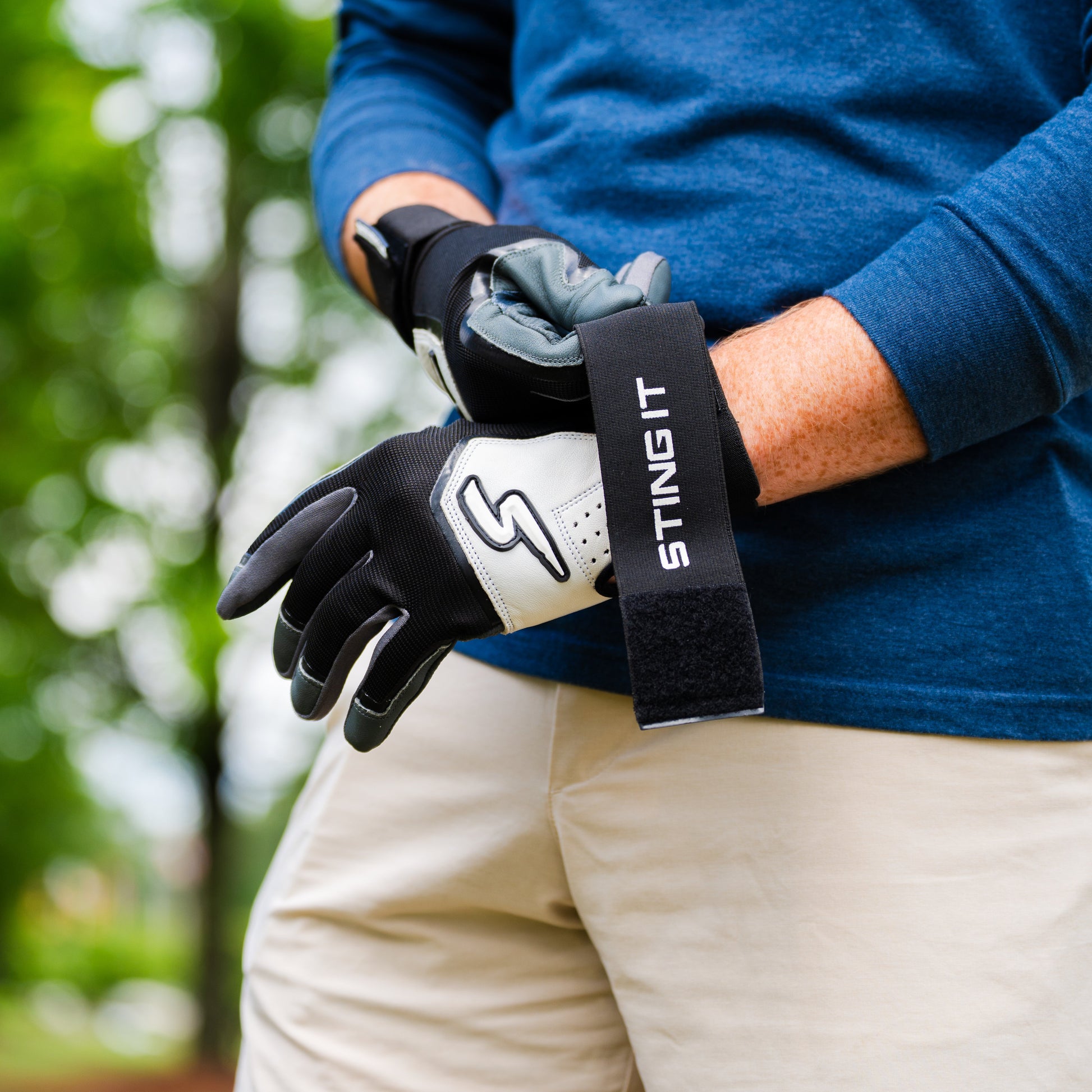 Winder Series Batting Gloves - Graphite/Black & White - Maximum Velocity Sports
