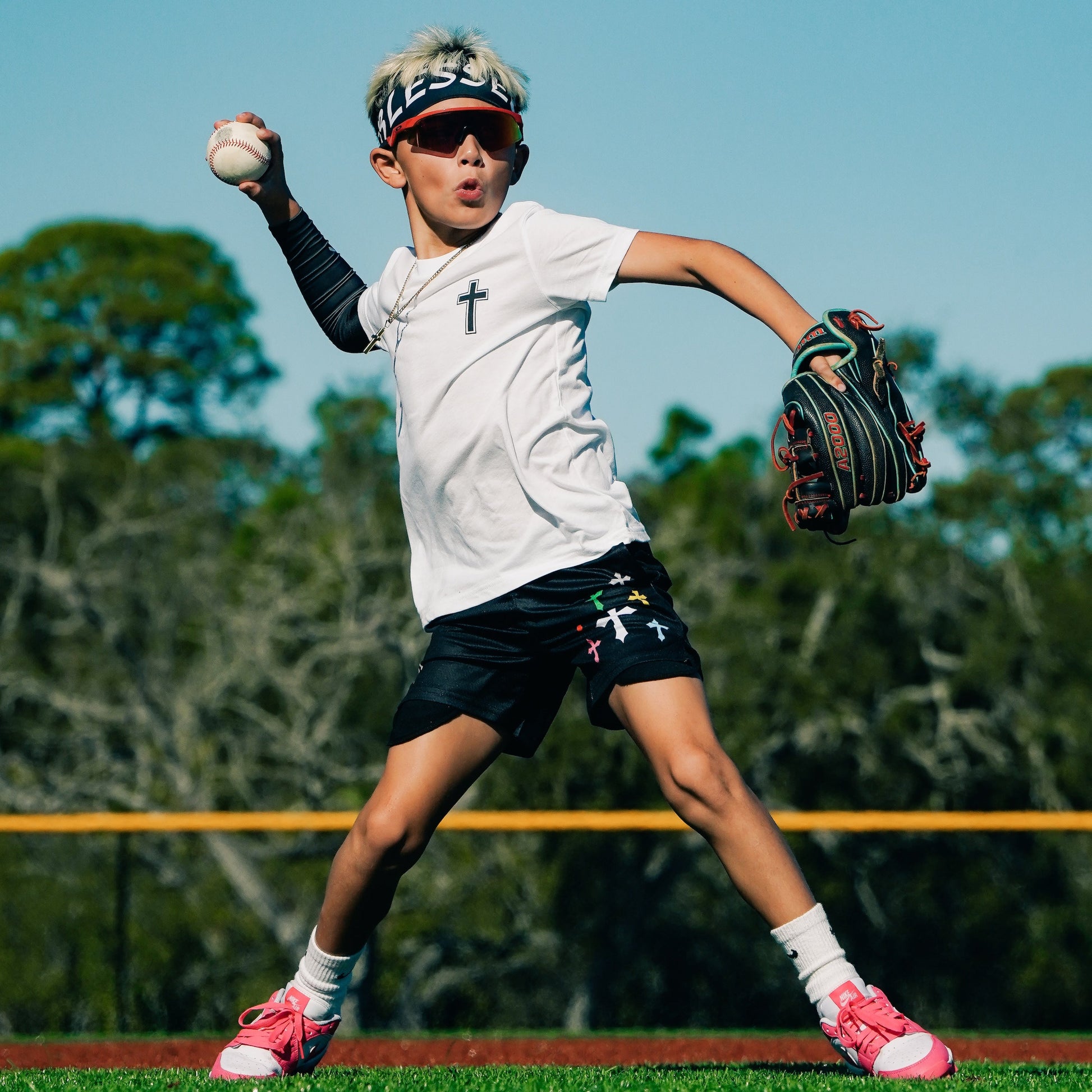 Gothic Cross Shorts - Maximum Velocity Sports