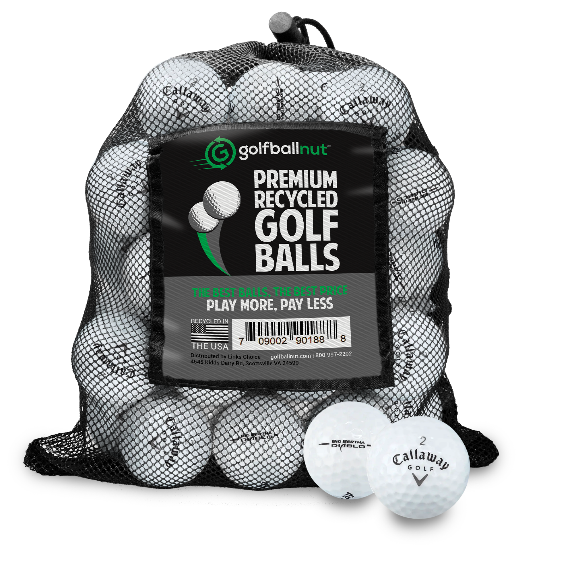 Used Callaway Mix Golf Balls - Mesh Bag - Maximum Velocity Sports