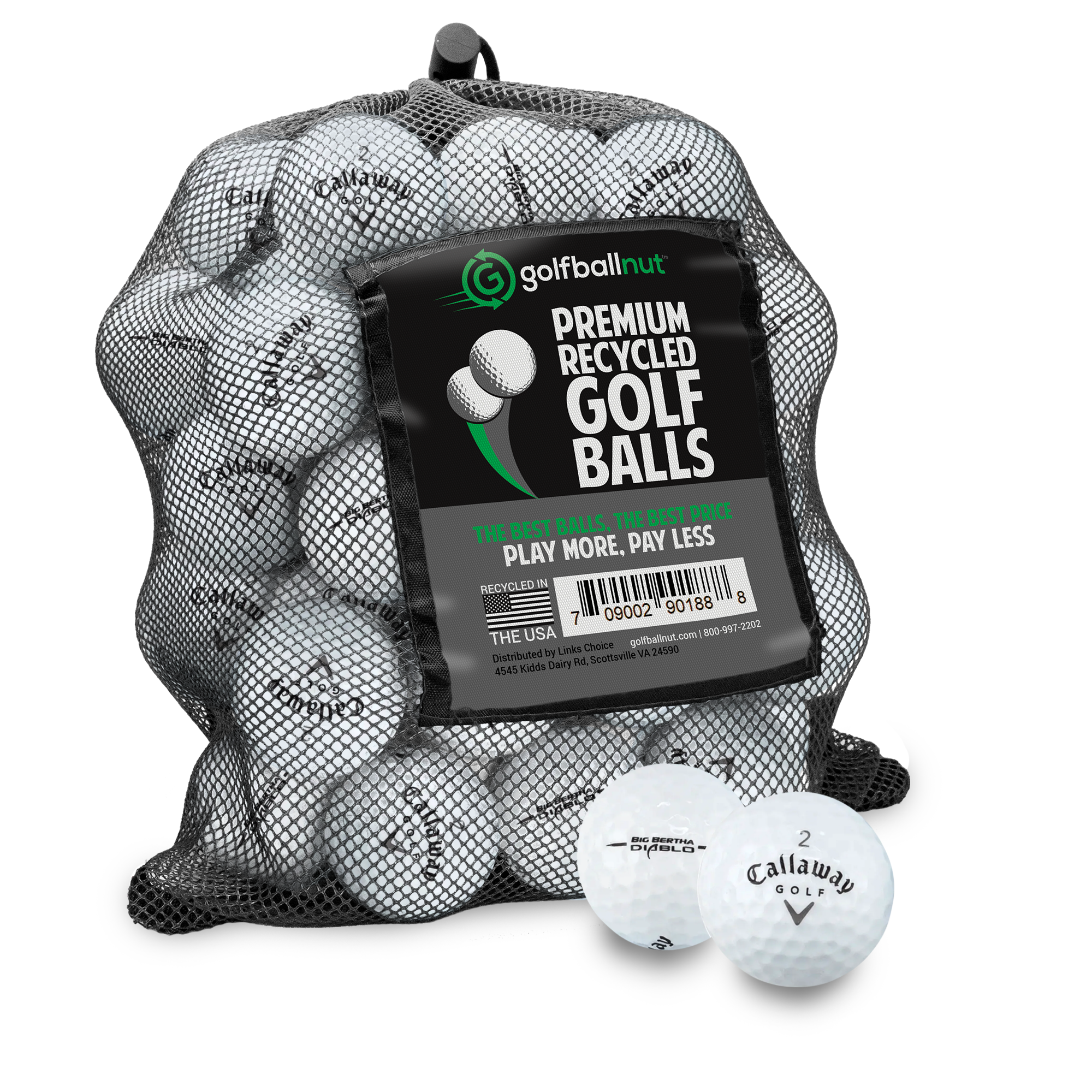 Used Callaway Mix Golf Balls - Mesh Bag - Maximum Velocity Sports